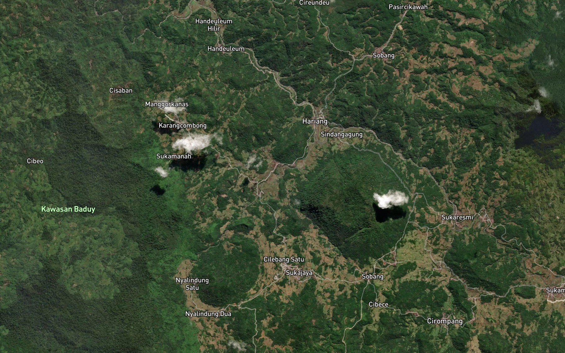 Satellite map of the Ci Saningking