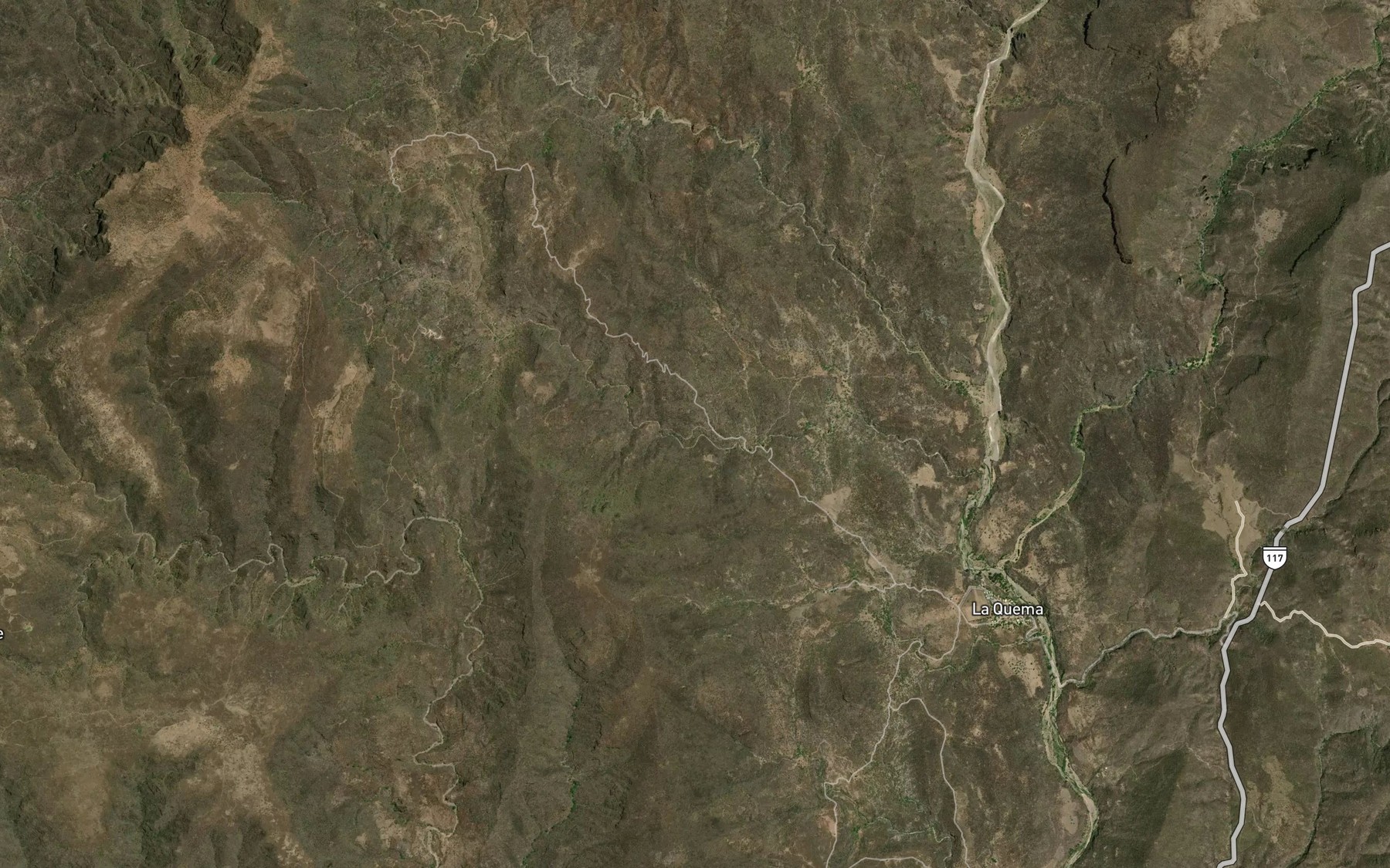 Satellite map of the Barranca El Mezquite