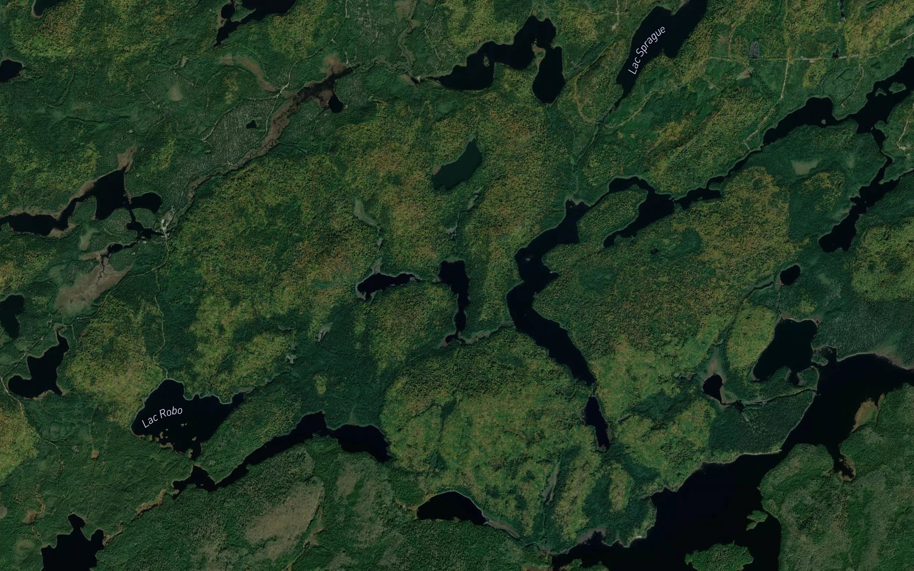 Satellite map of the Lac Caro