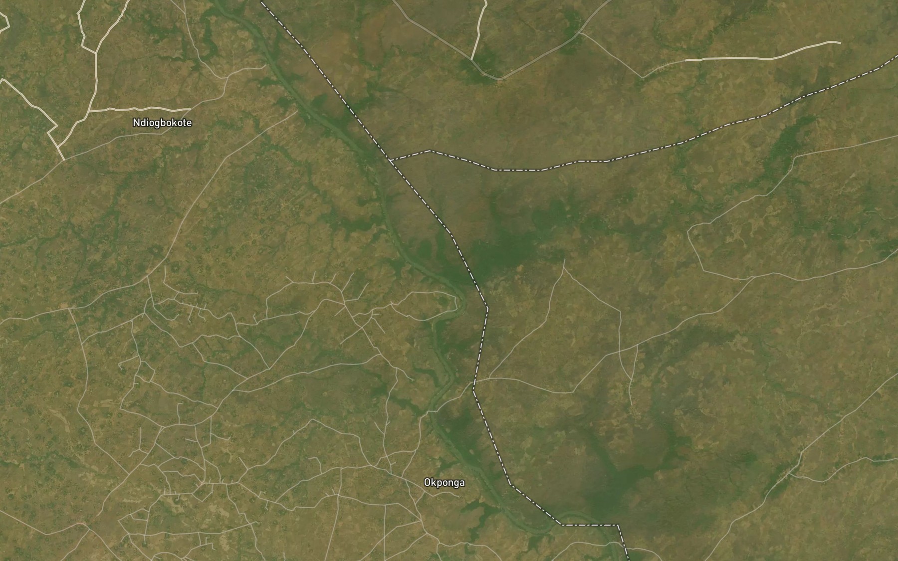Satellite map of the River Okolobia