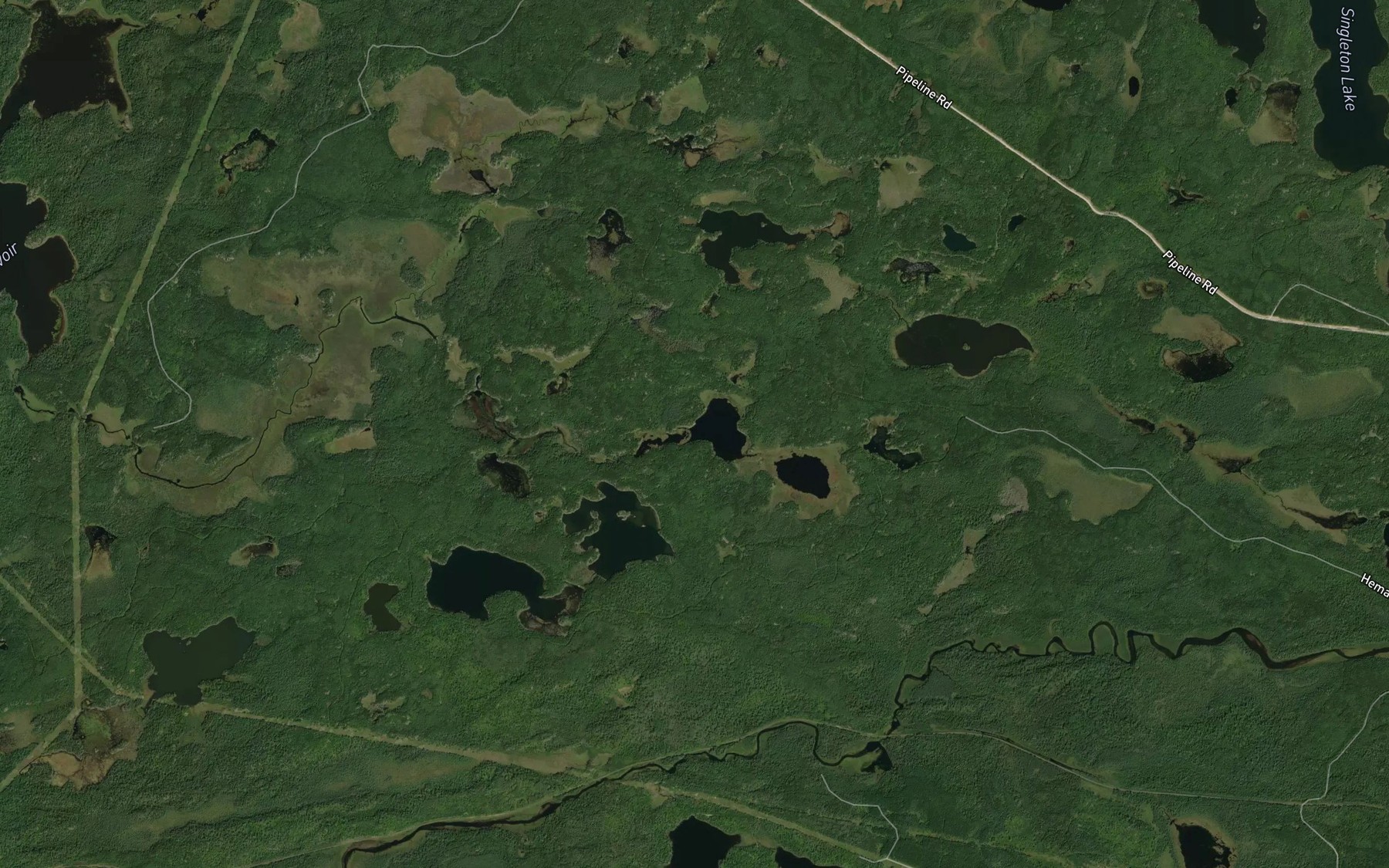 Satellite map of the Gold Lake