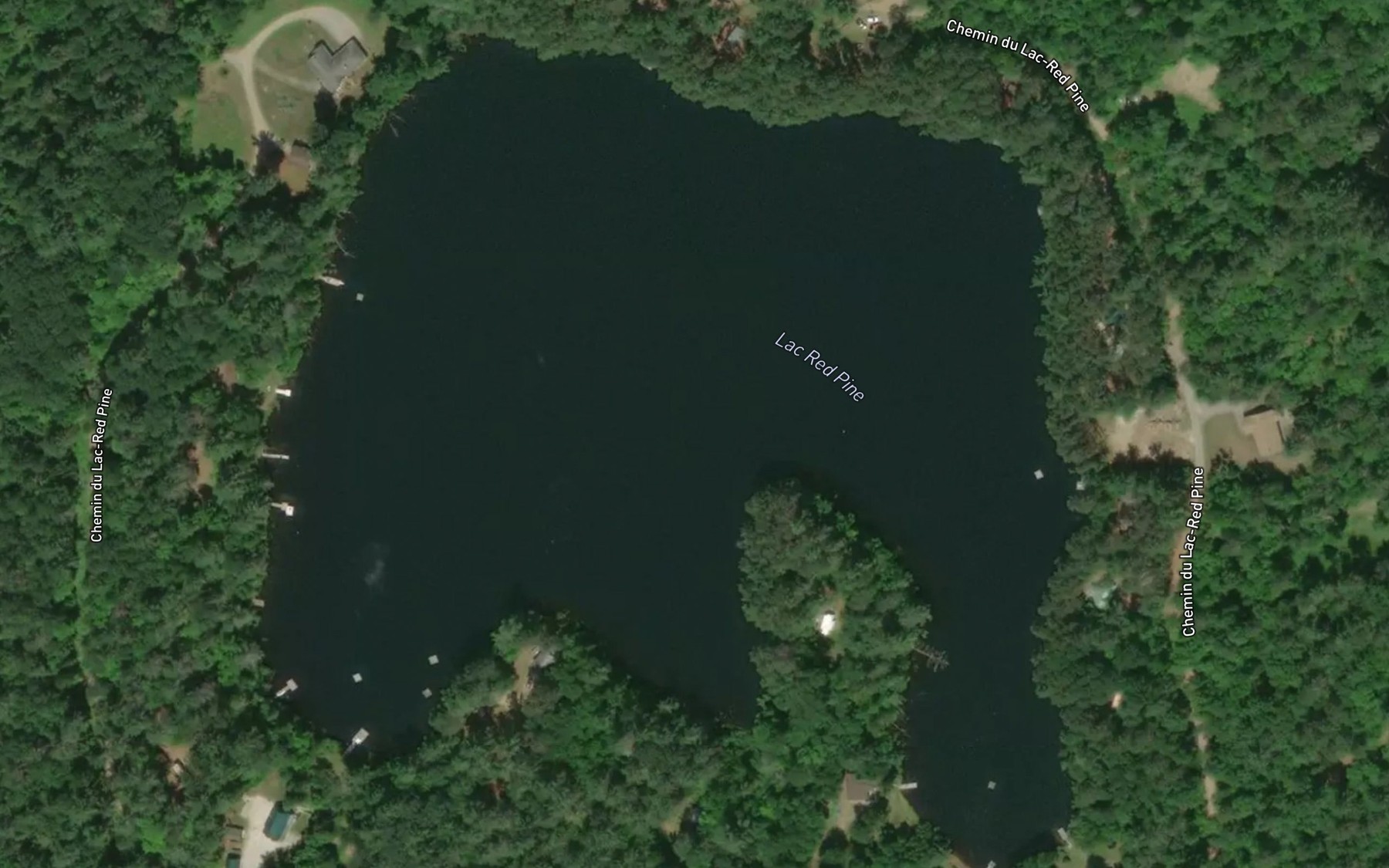Satellite map of the Lac Red Pine
