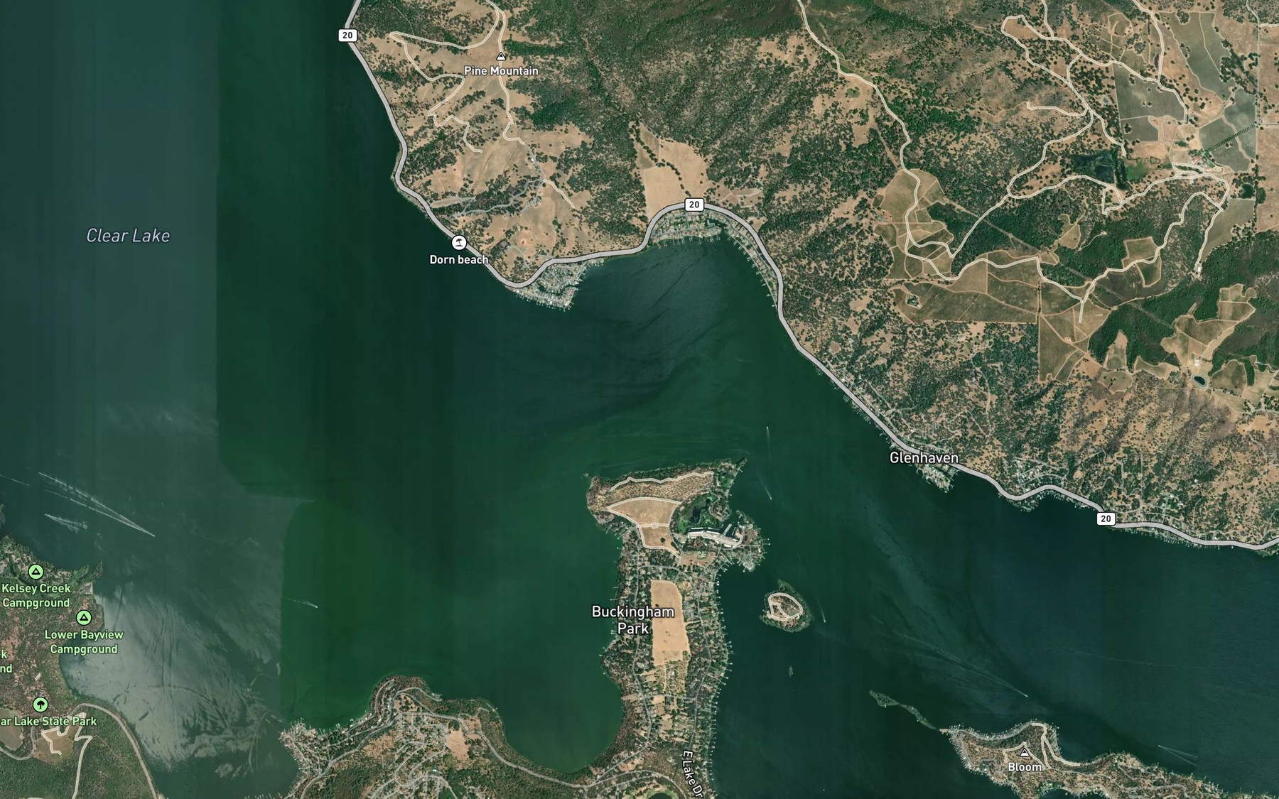 Satellite map of the The Narrows
