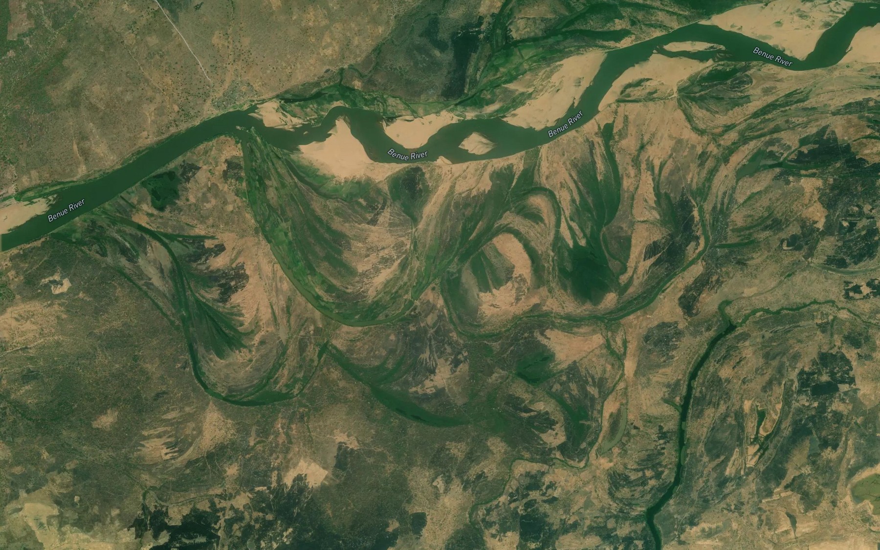 Satellite map of the River Babuga