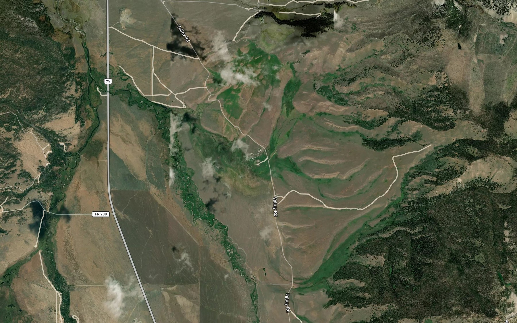 Satellite map of the Hot Springs