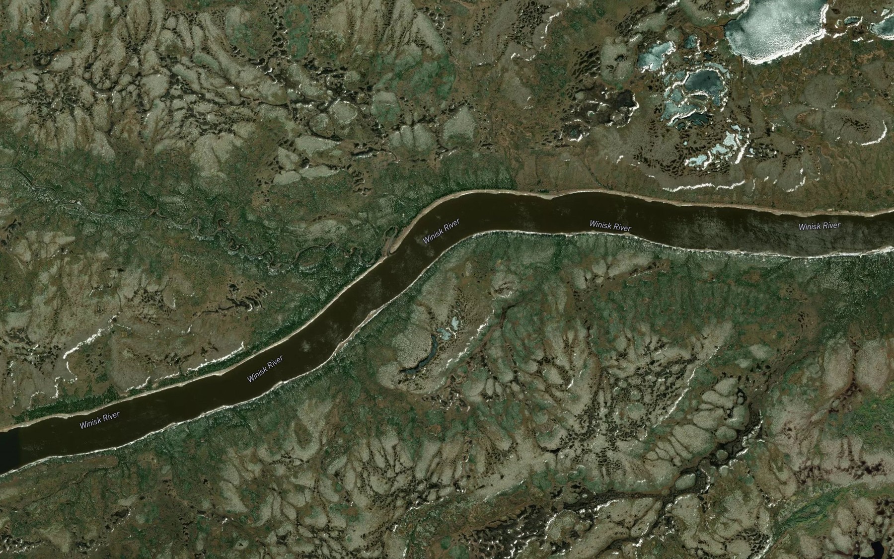 Satellite map of the Winino Creek