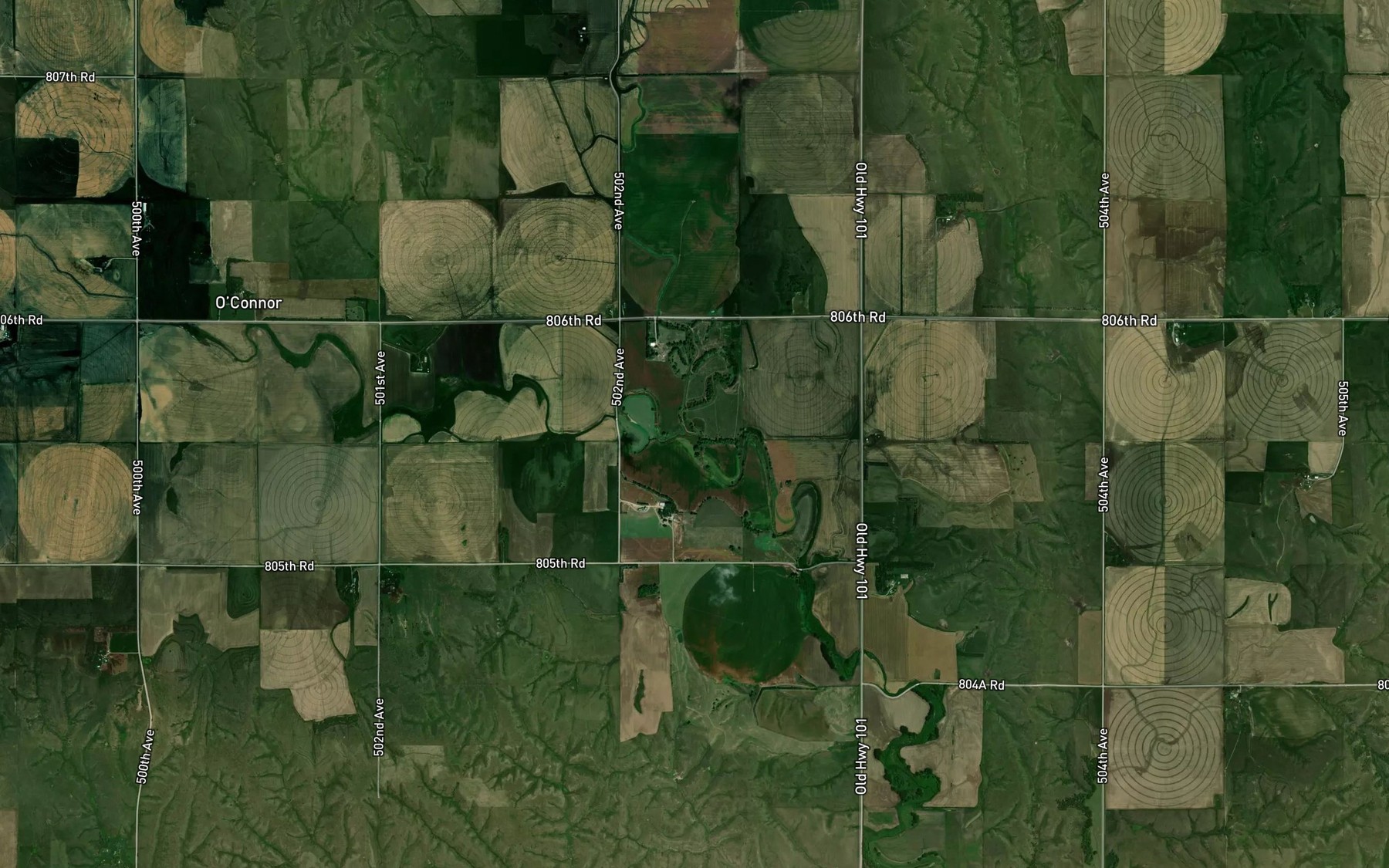 Satellite map of the East Branch Spring Creek