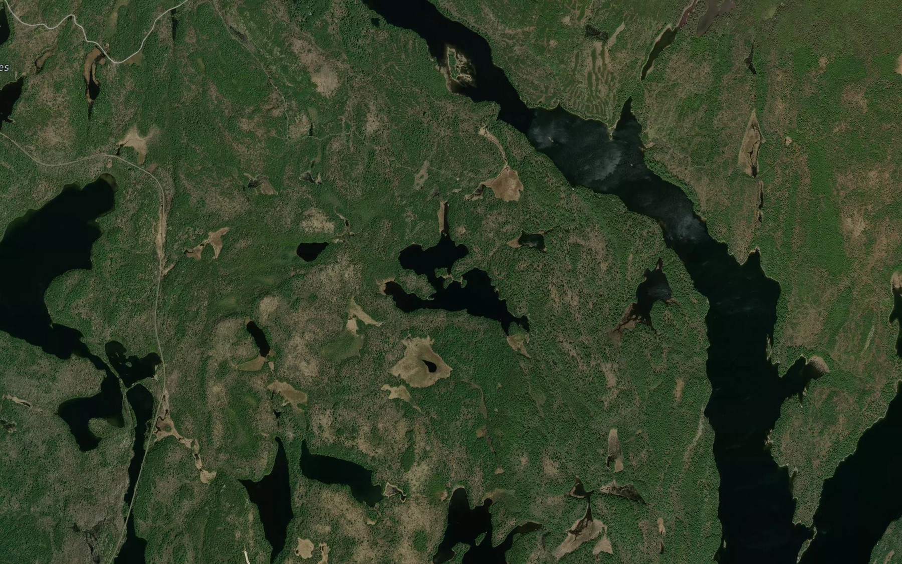 Satellite map of the Boulton Lake