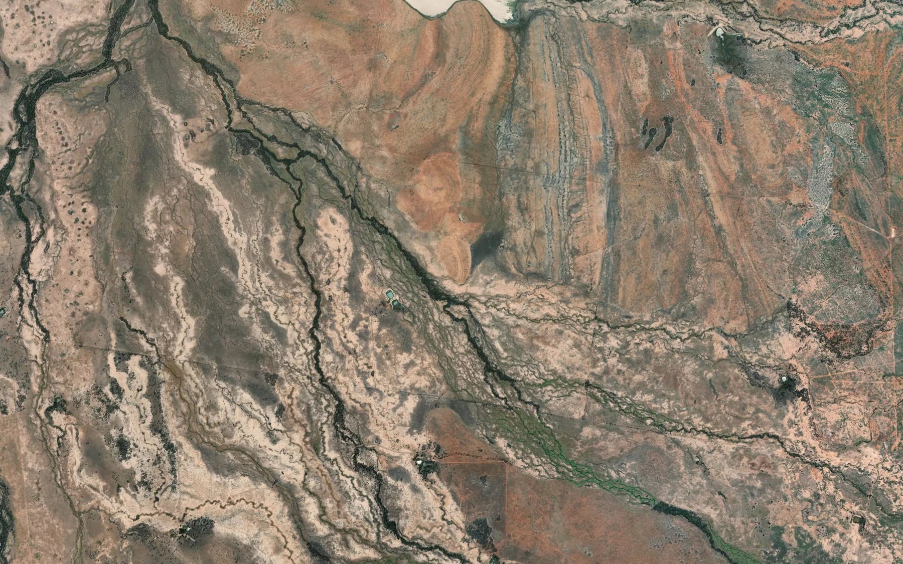 Satellite map of the Ironpot Creek