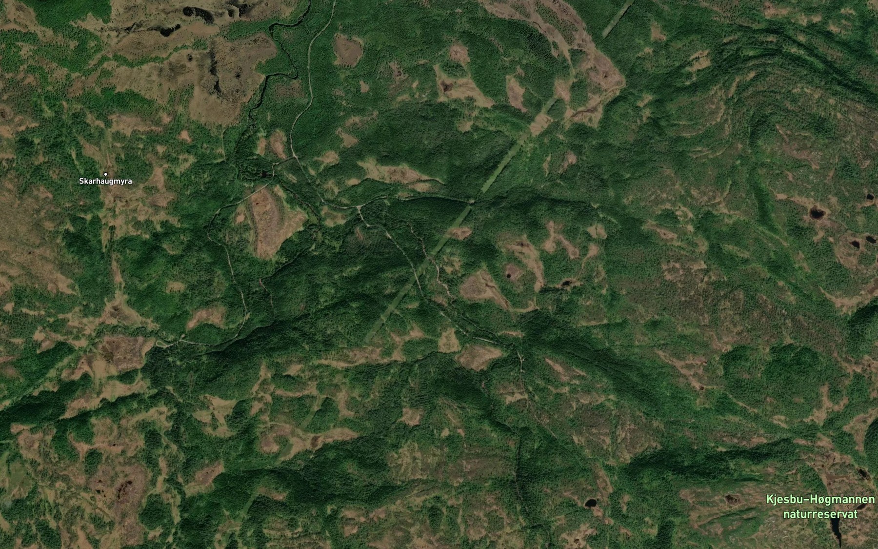 Satellite map of the Raudfossen