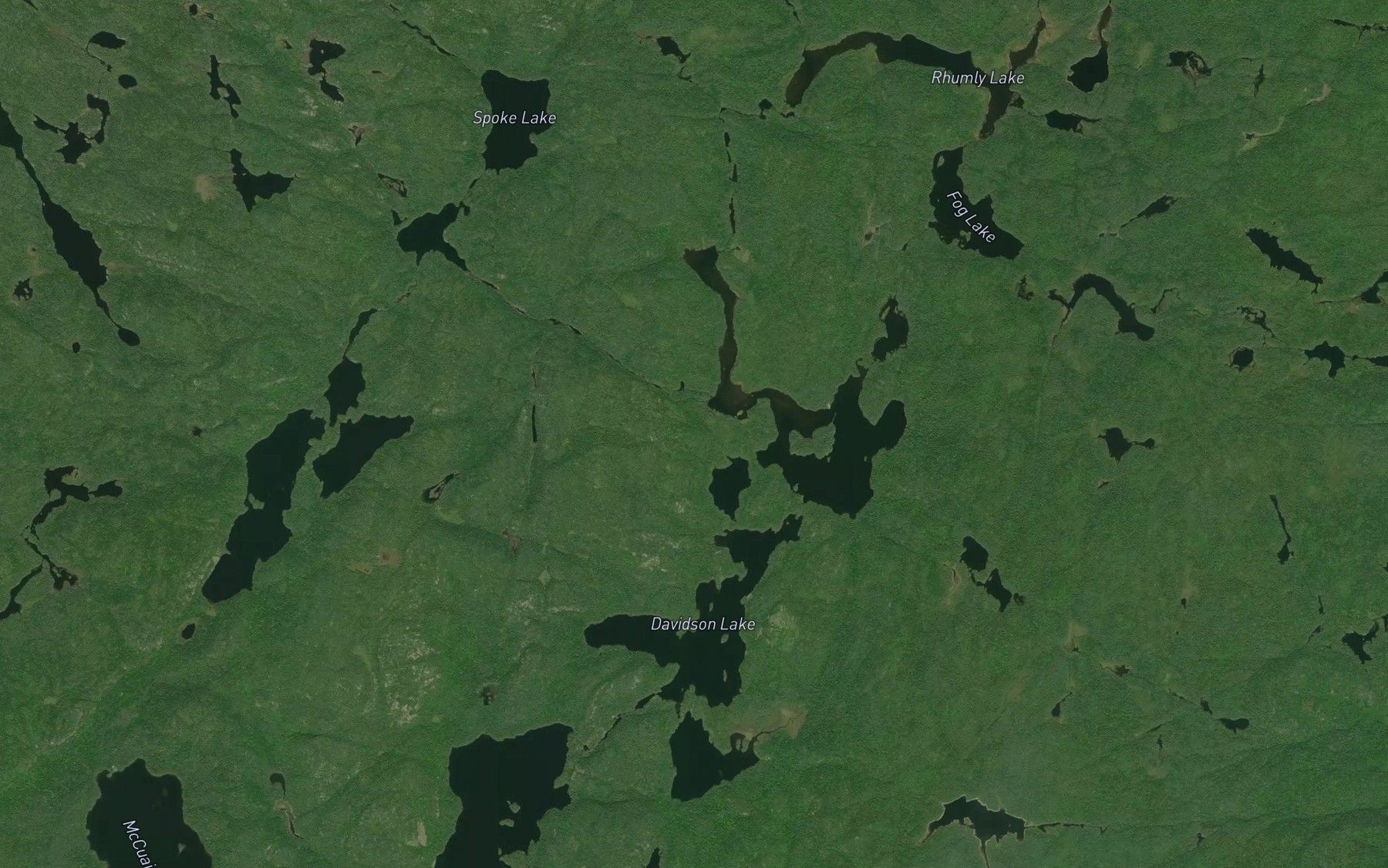 Satellite map of the Syenite Creek