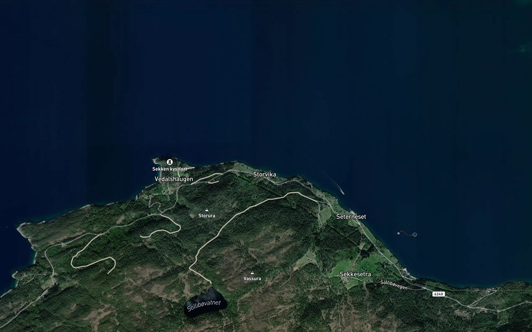 Satellite map of the Storvikbukta
