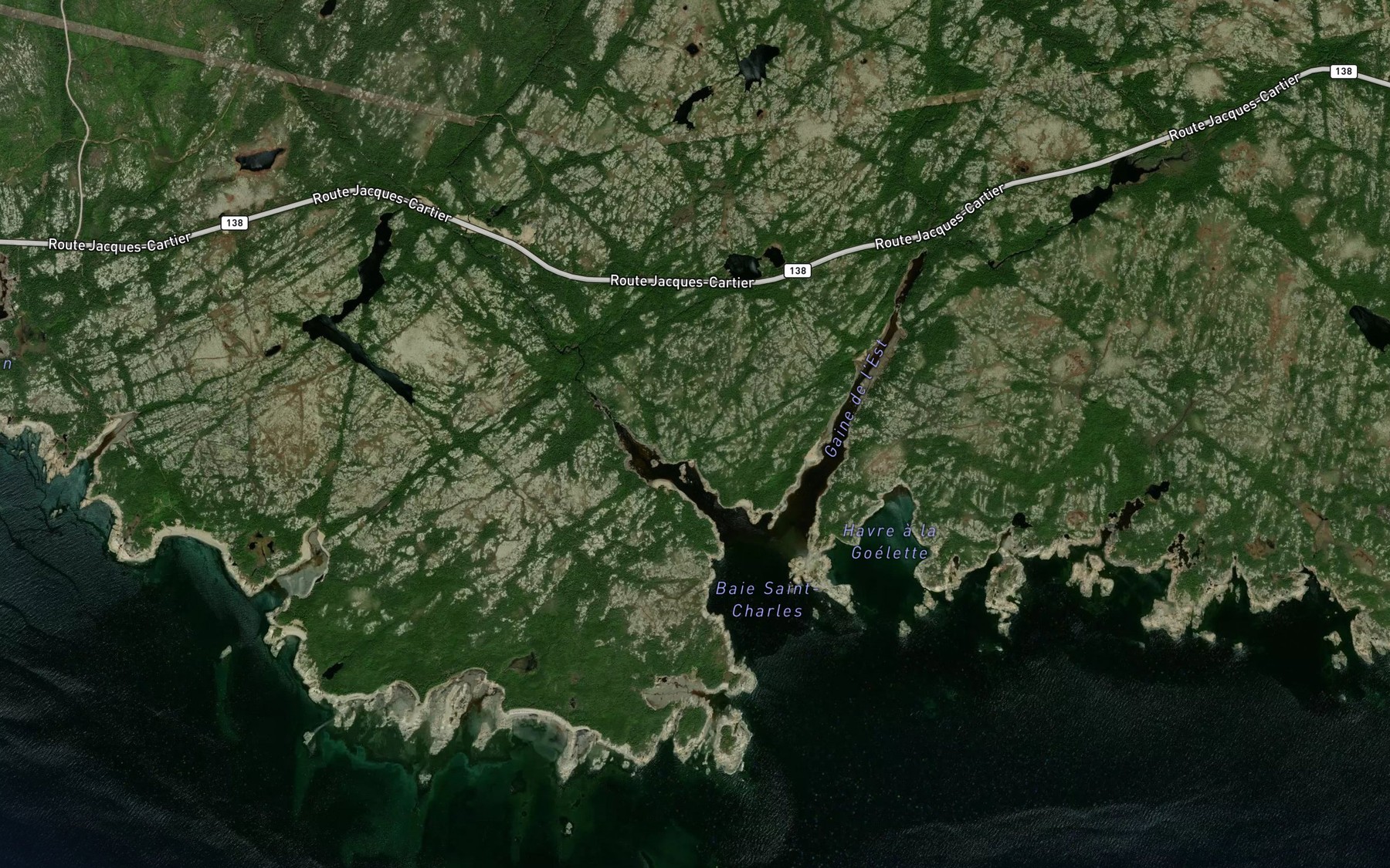 Satellite map of the Baie Saint-Charles