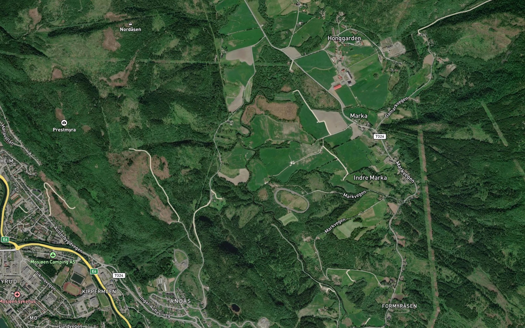 Satellite map of the Granmosiket