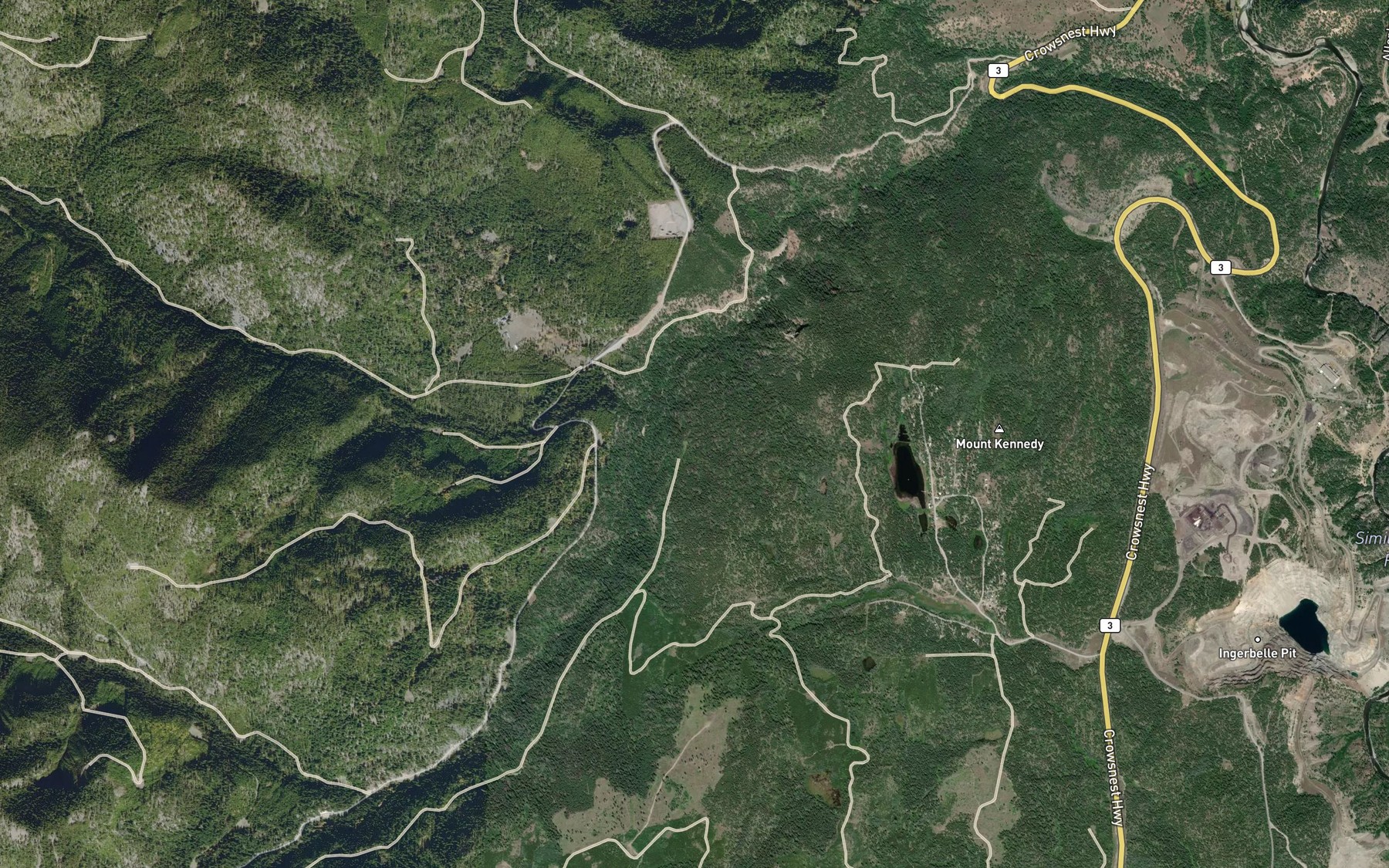 Satellite map of the Twelve Mile Creek
