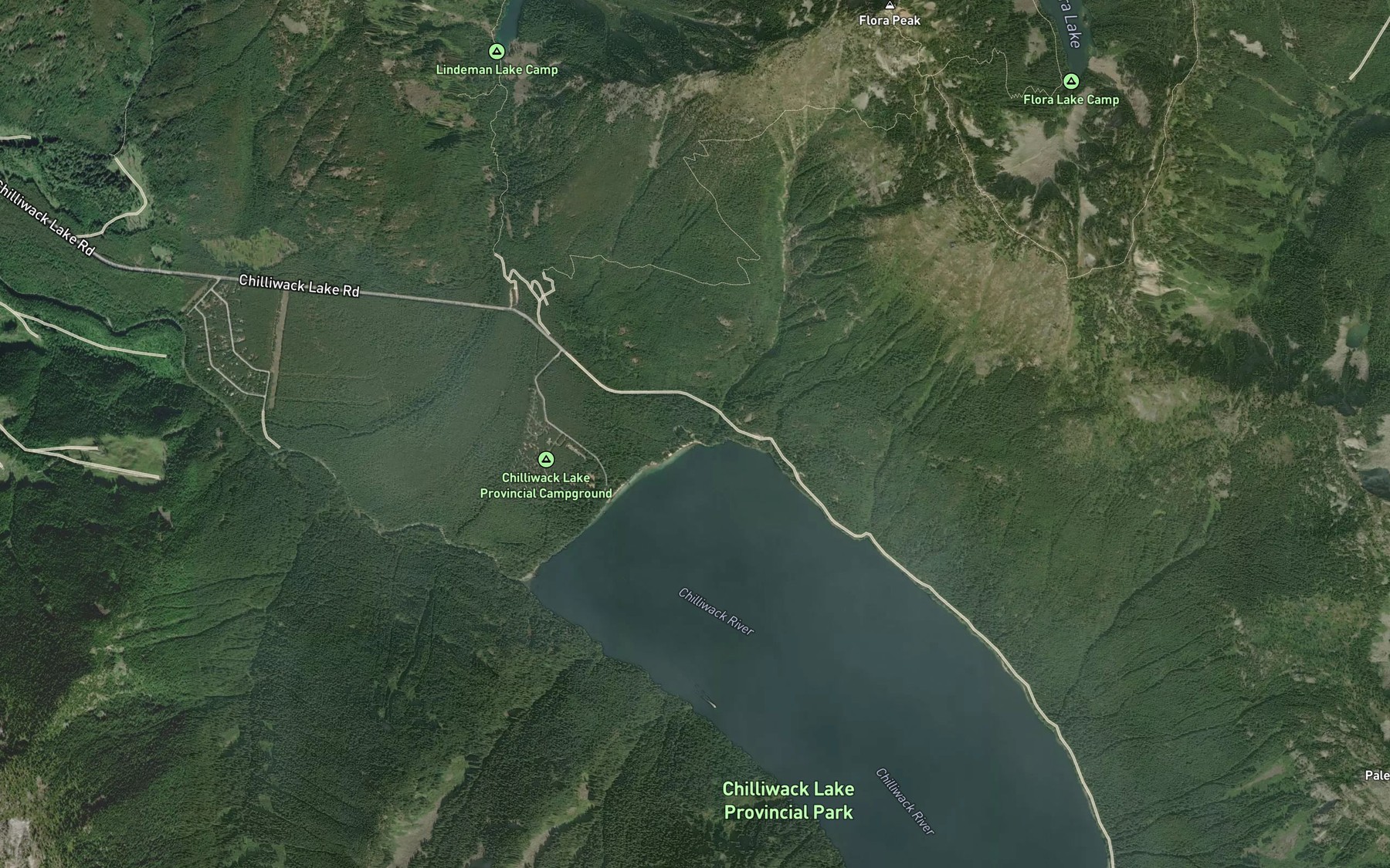 Satellite map of the Cupola Creek