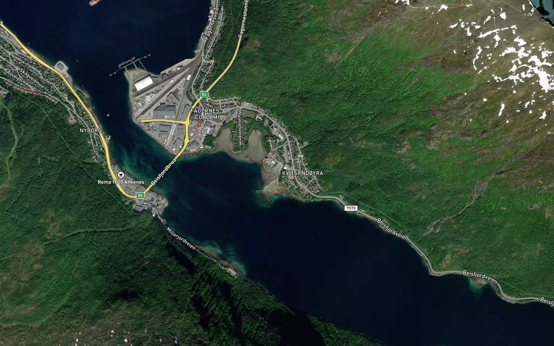 Satellite map of the Molnelva