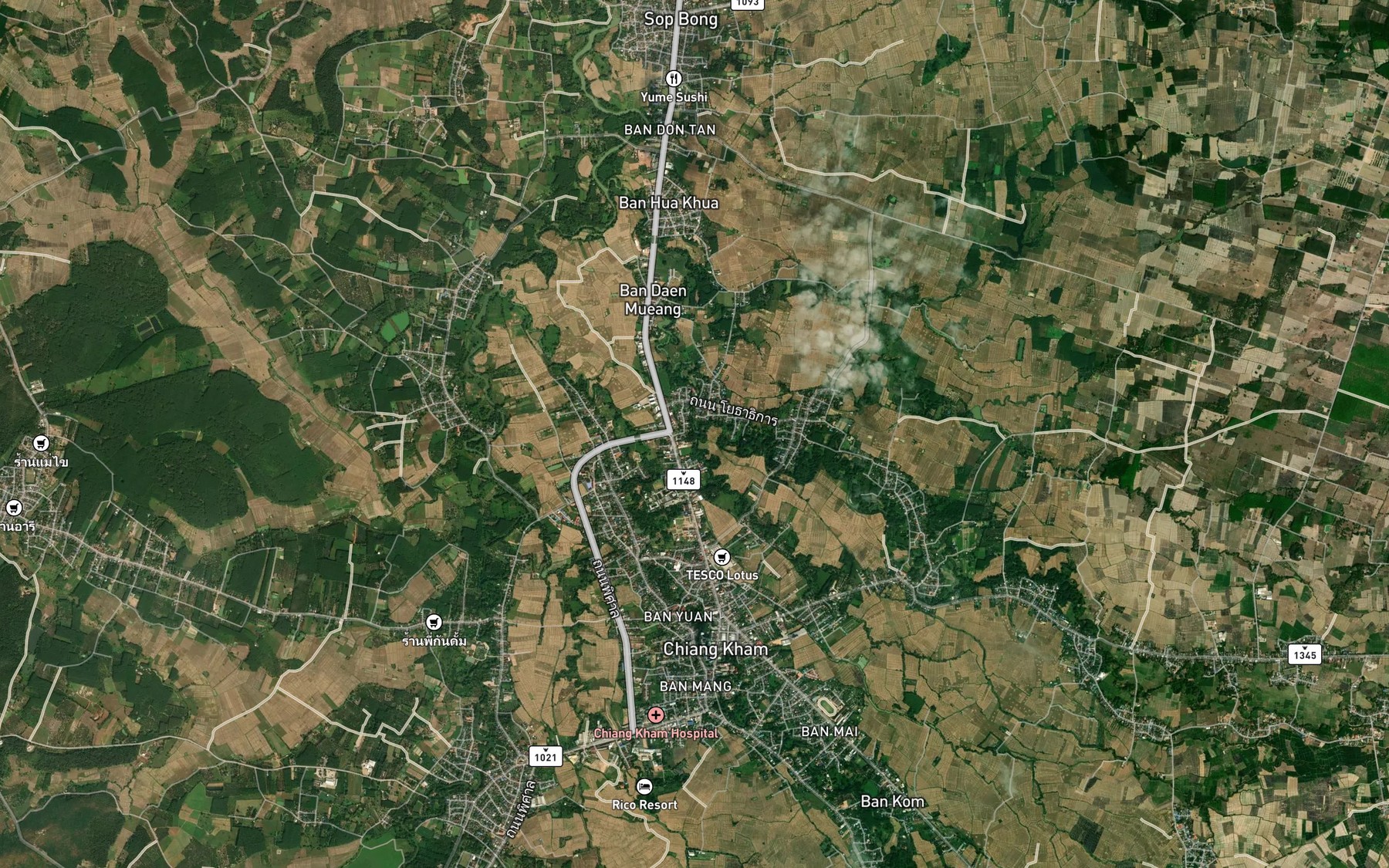 Satellite map of the Rong Khi Na