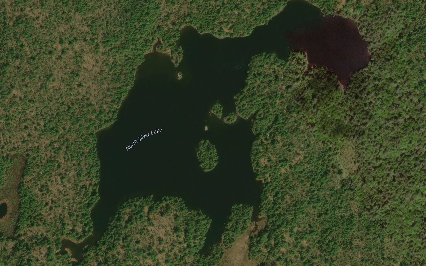 Satellite map of the North Silver Lake