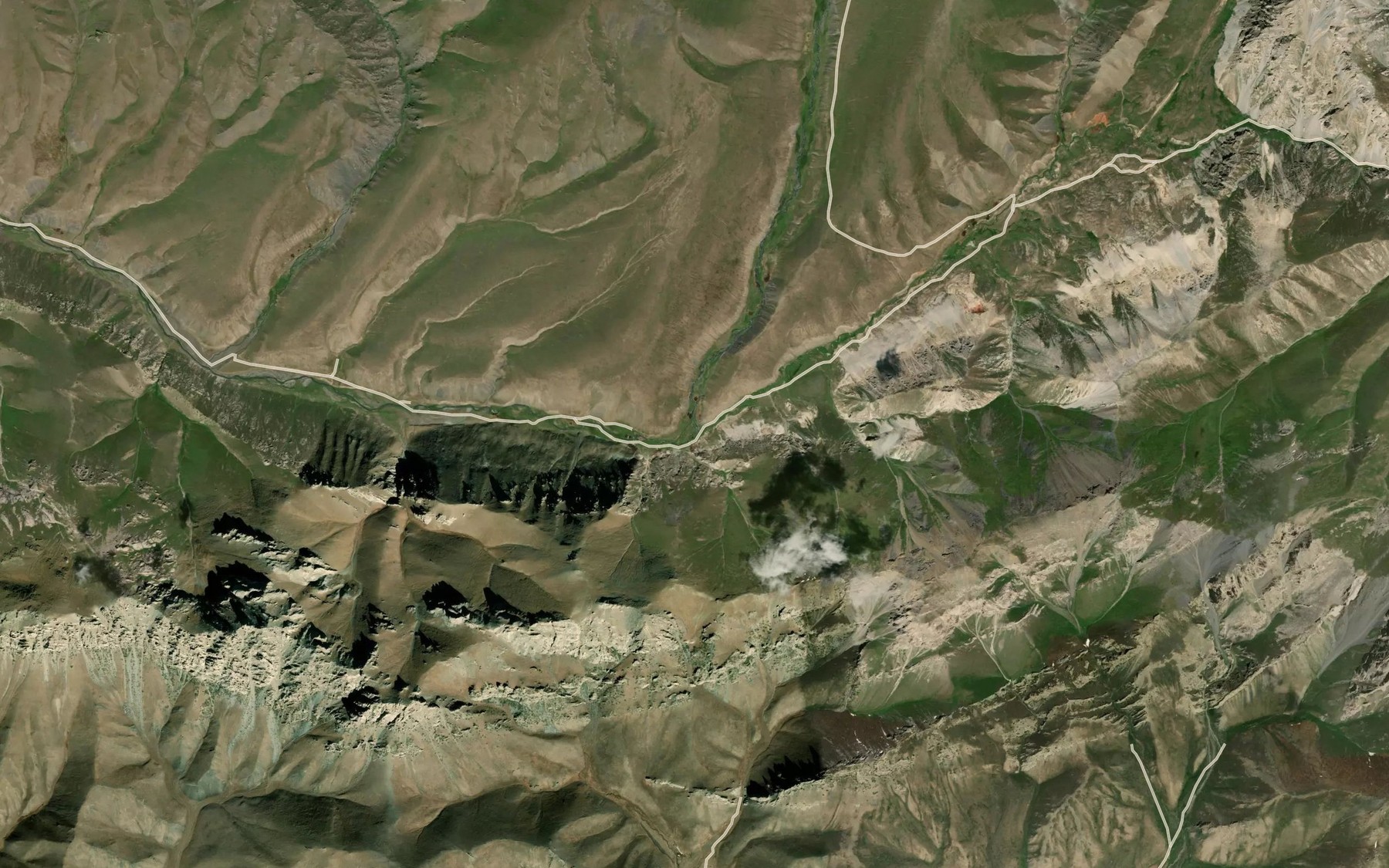 Satellite map of the Chong-Kashka-Suu