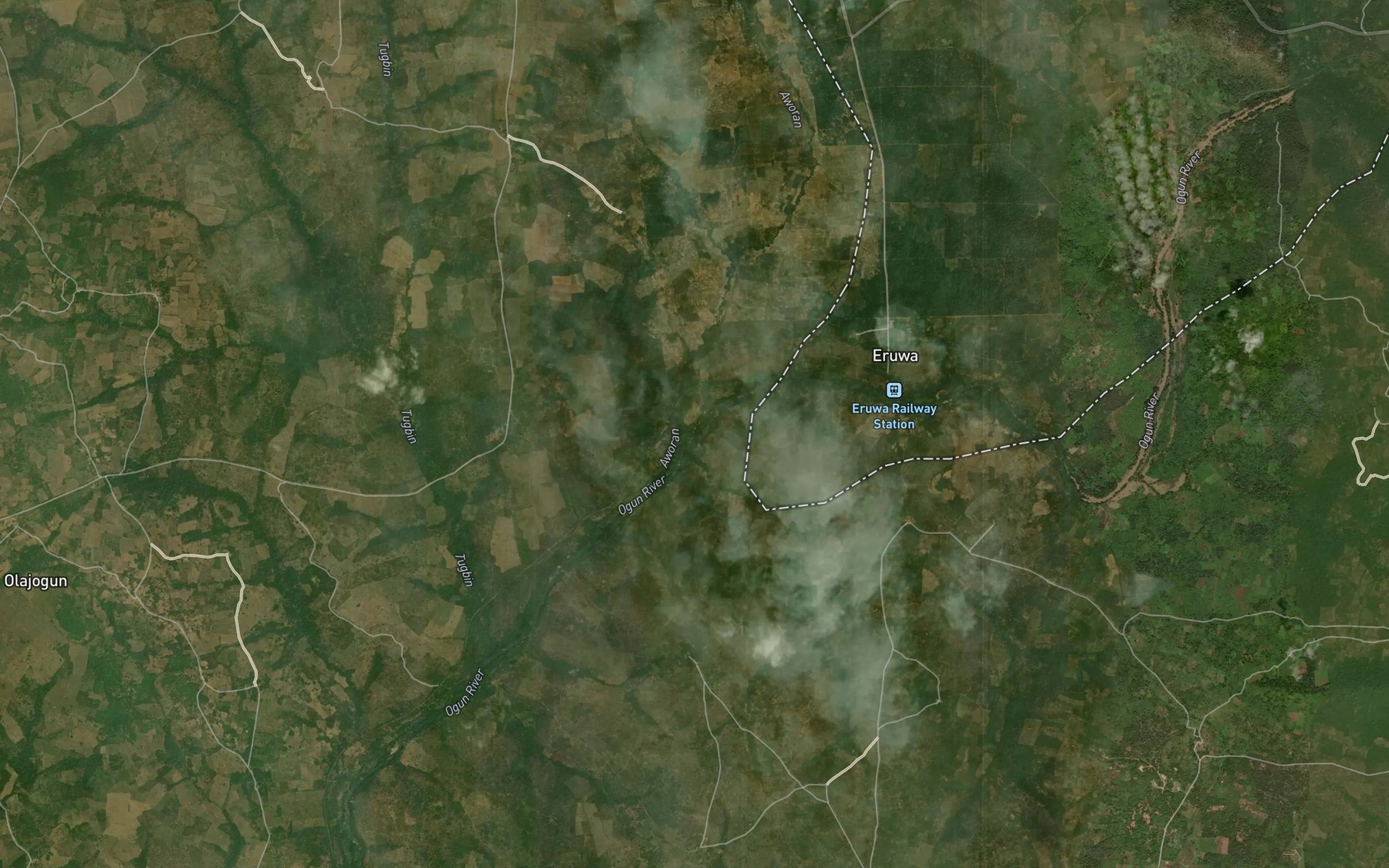 Satellite map of the River Aworan