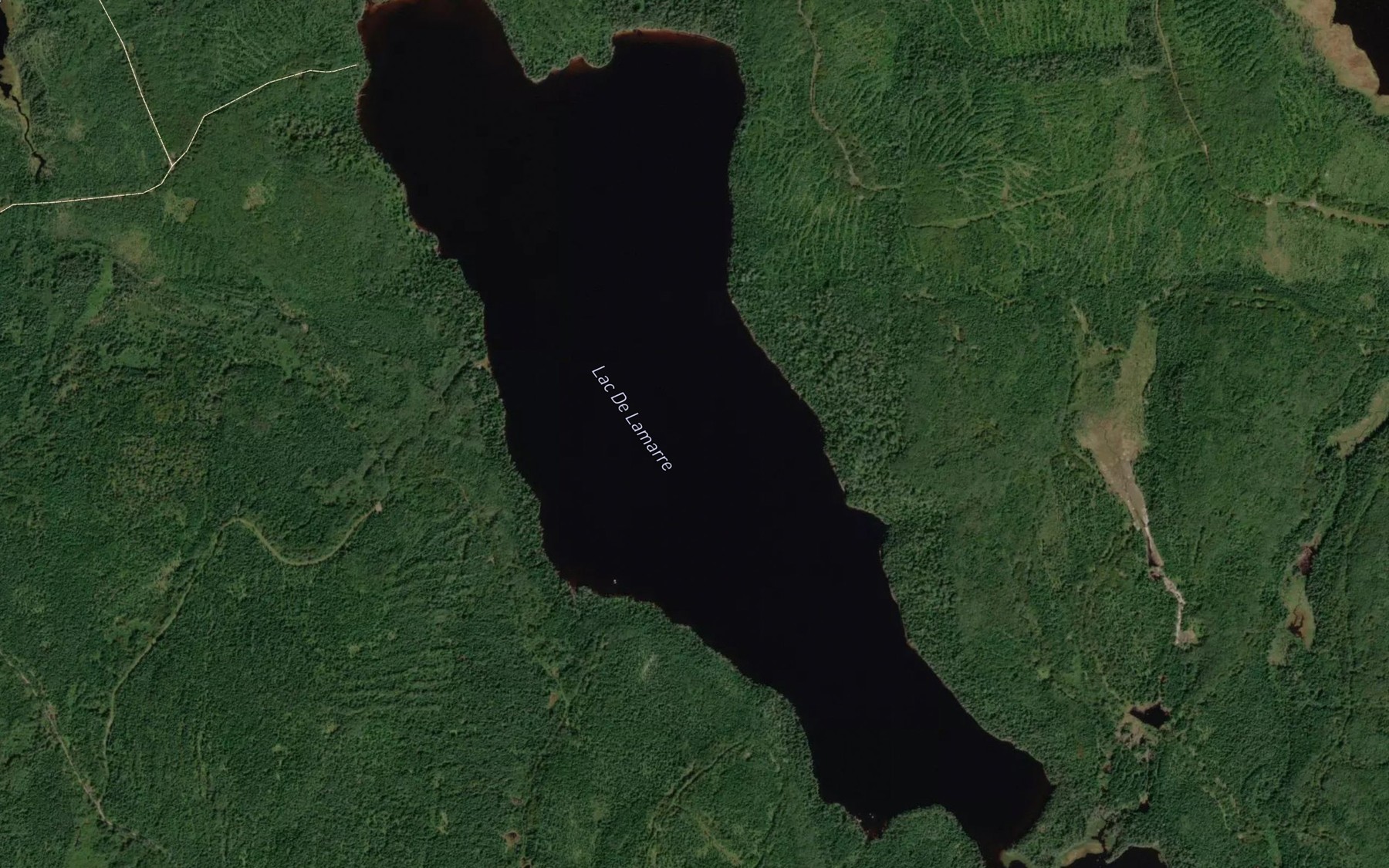 Satellite map of the Lac De Lamarre