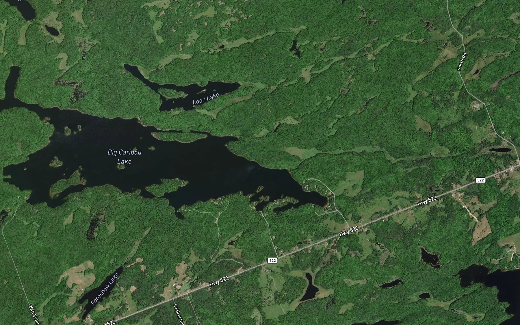 Satellite map of the Sturdies Creek