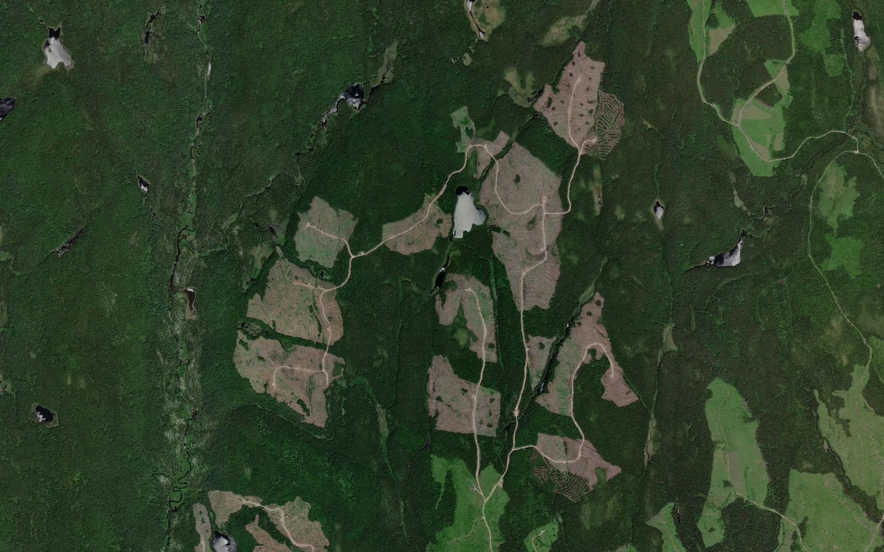 Satellite map of the Lac de la Sarcelle