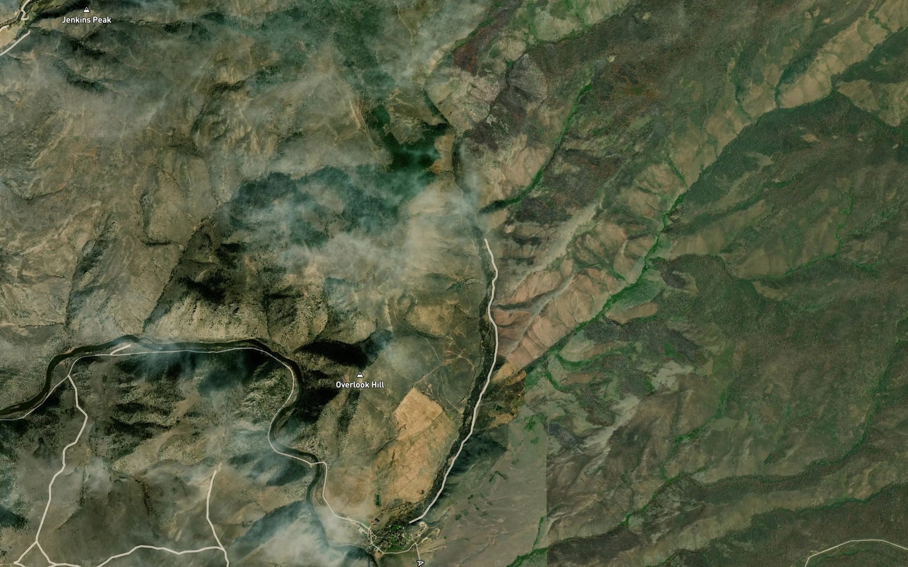 Satellite map of the Hubbell Ditch