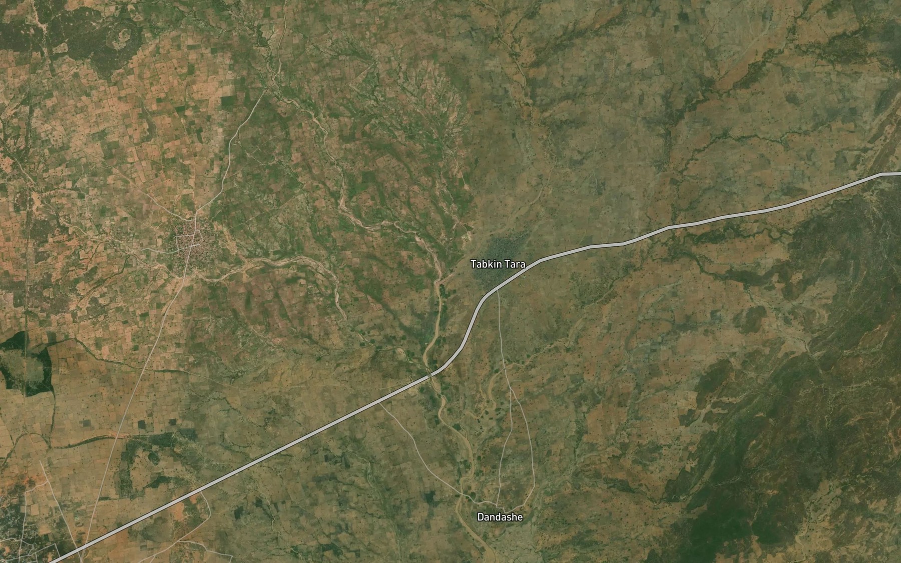 Satellite map of the River Tabkin Tara
