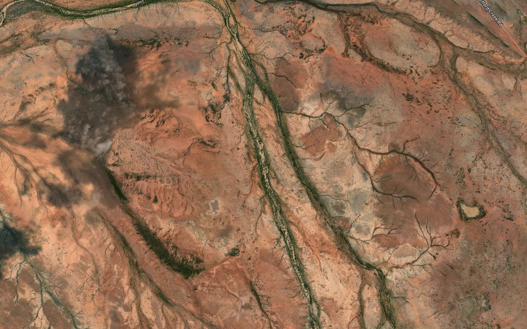 Satellite map of the Durlarcher Creek