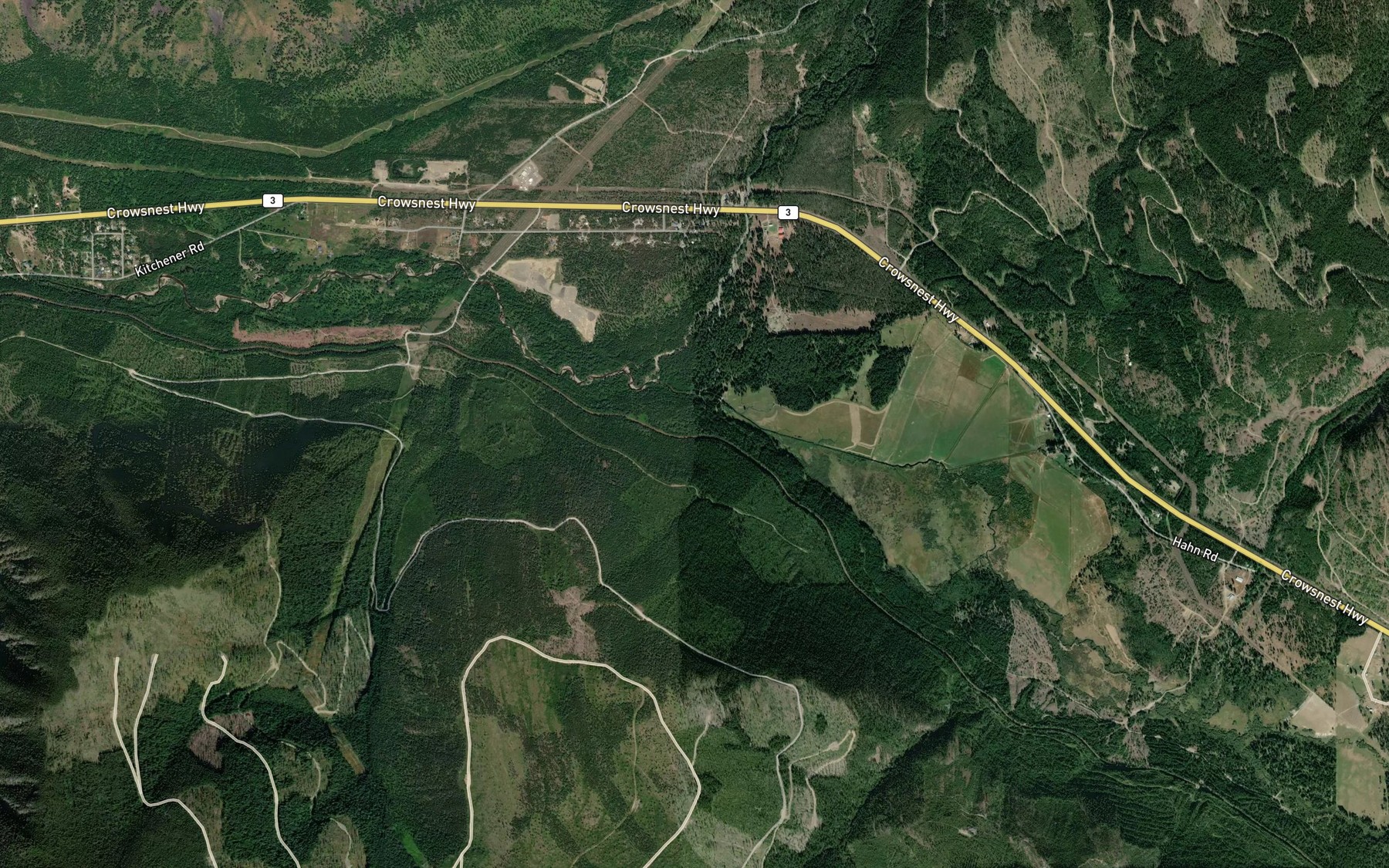 Satellite map of the Kid Creek