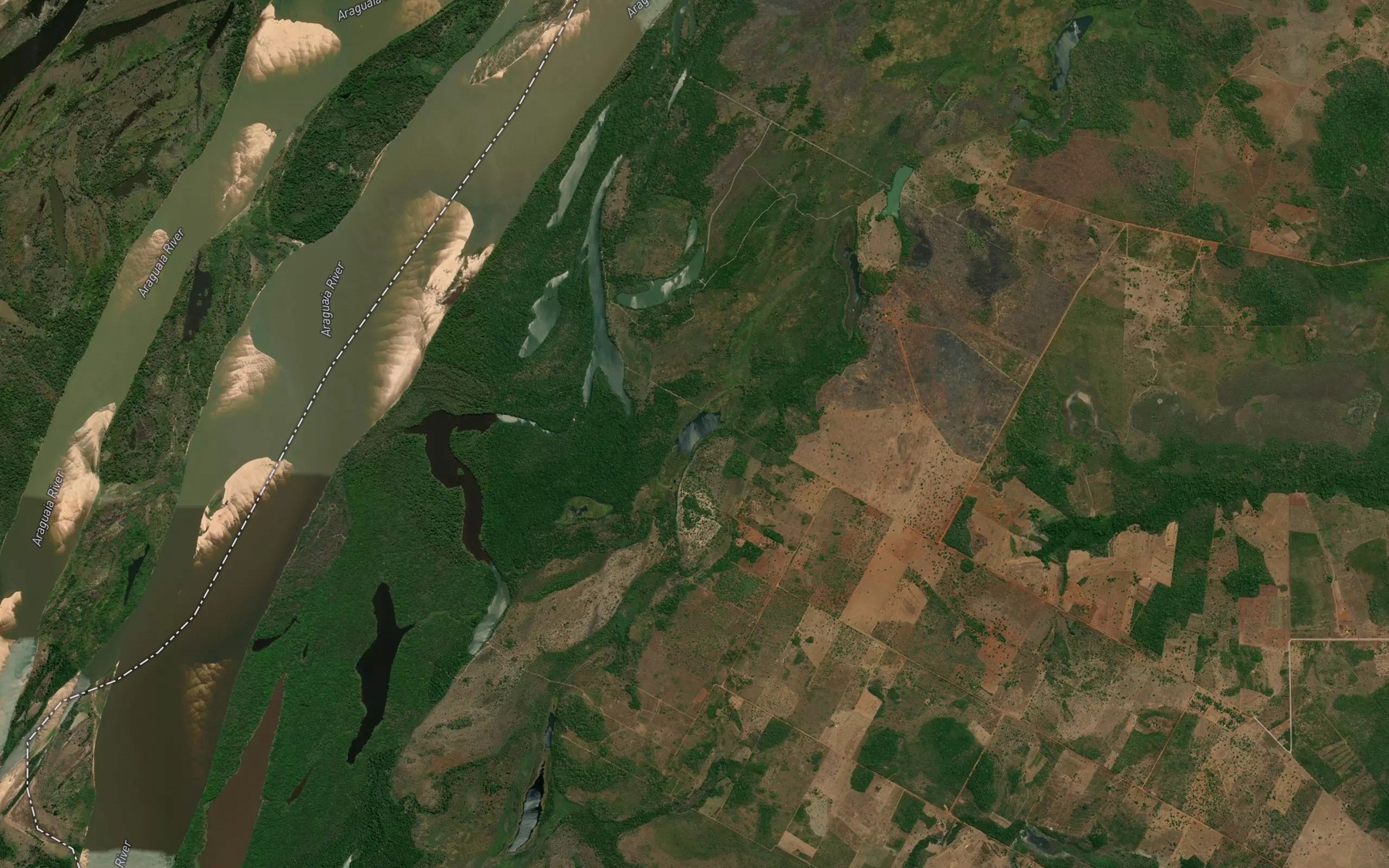 Satellite map of the Lago do Machado