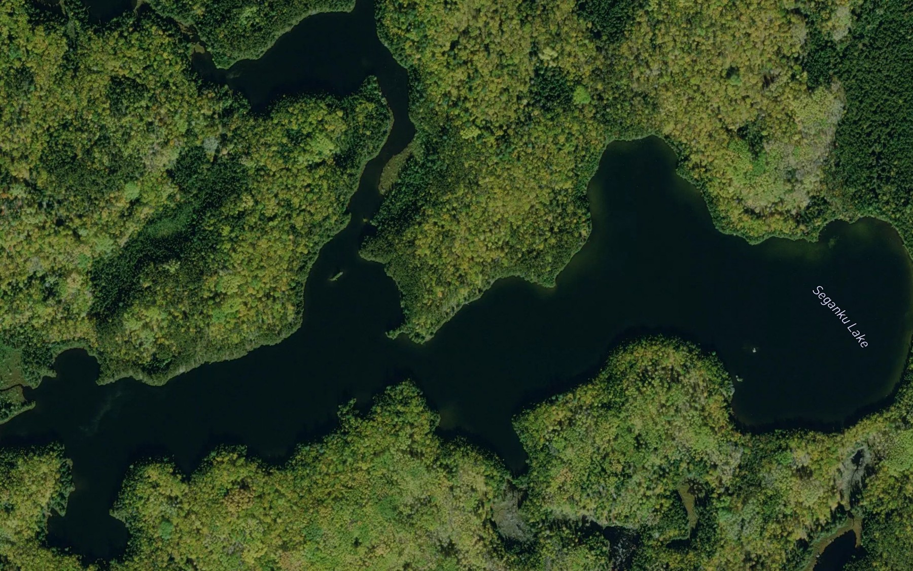Satellite map of the Seganku Lake