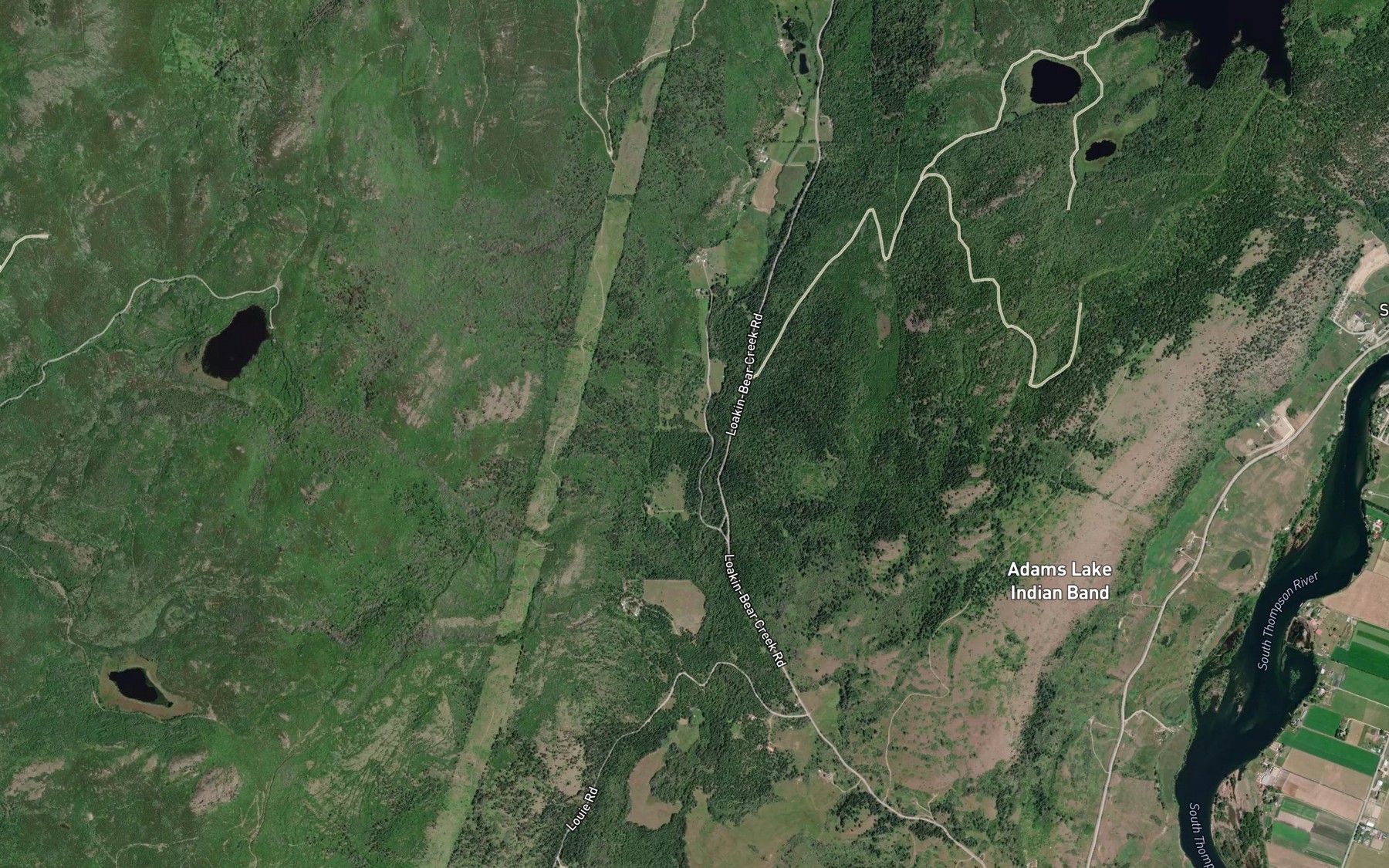 Satellite map of the Agnes Creek