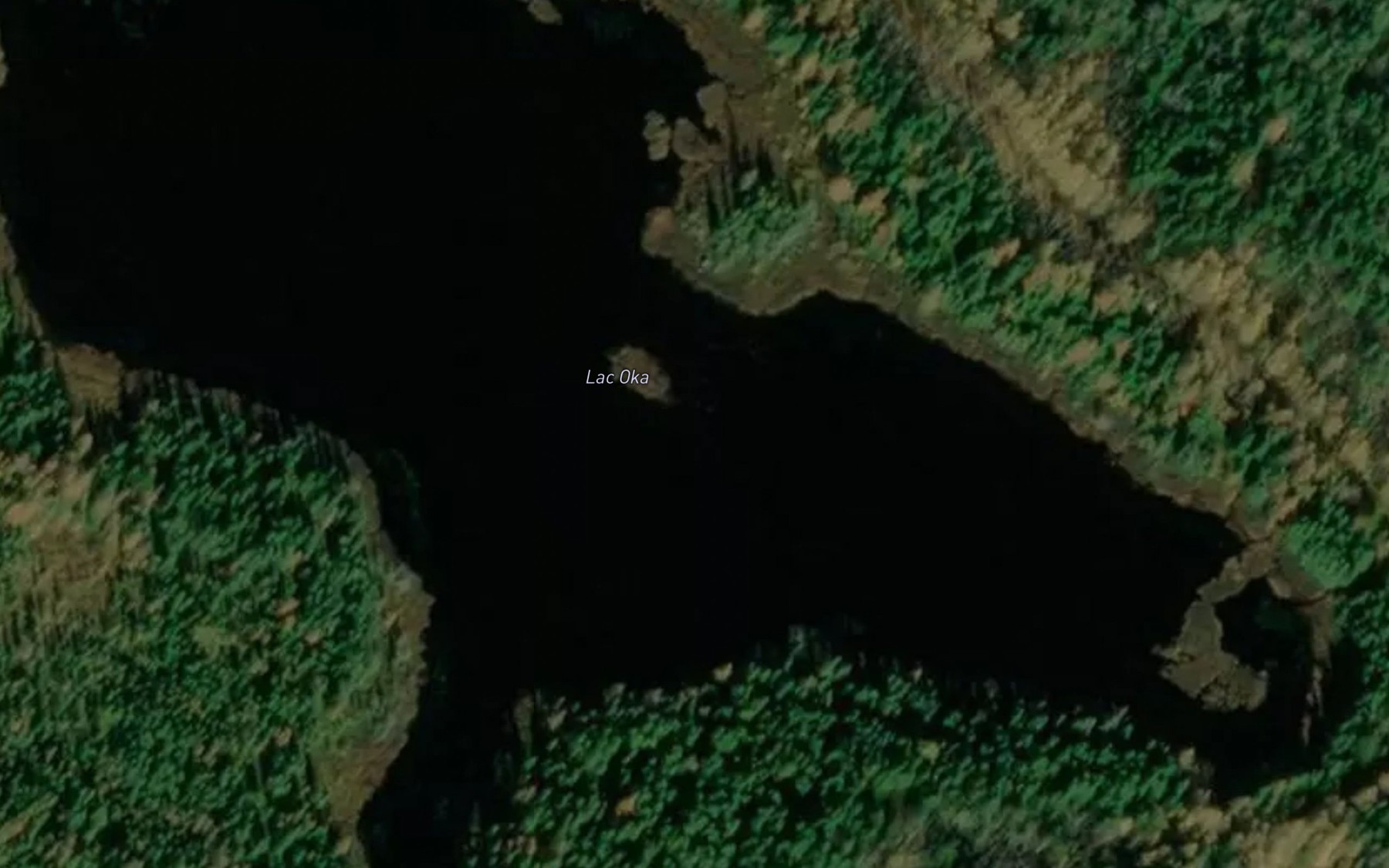 Satellite map of the Lac Oka