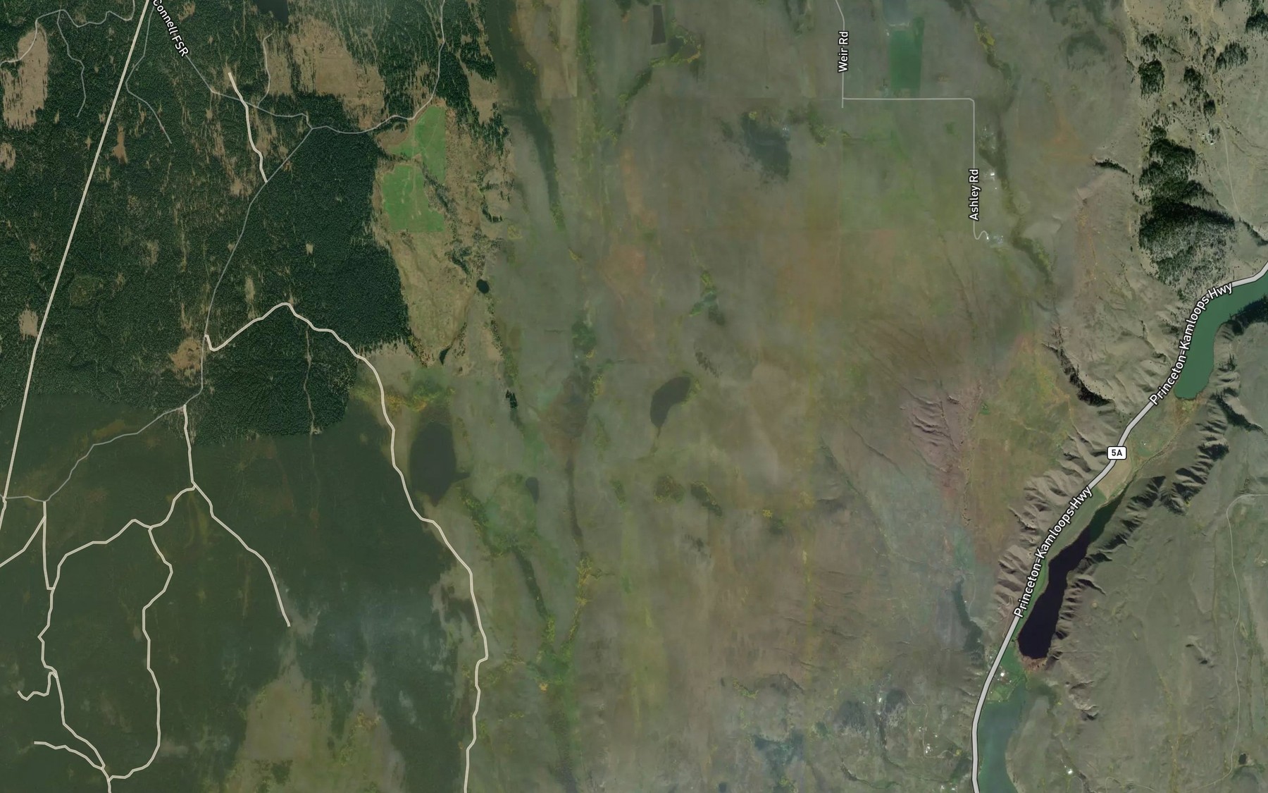 Satellite map of the Luke Creek