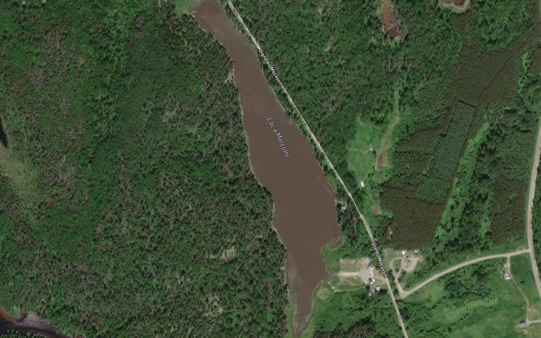 Satellite map of the Lac a Marcotte