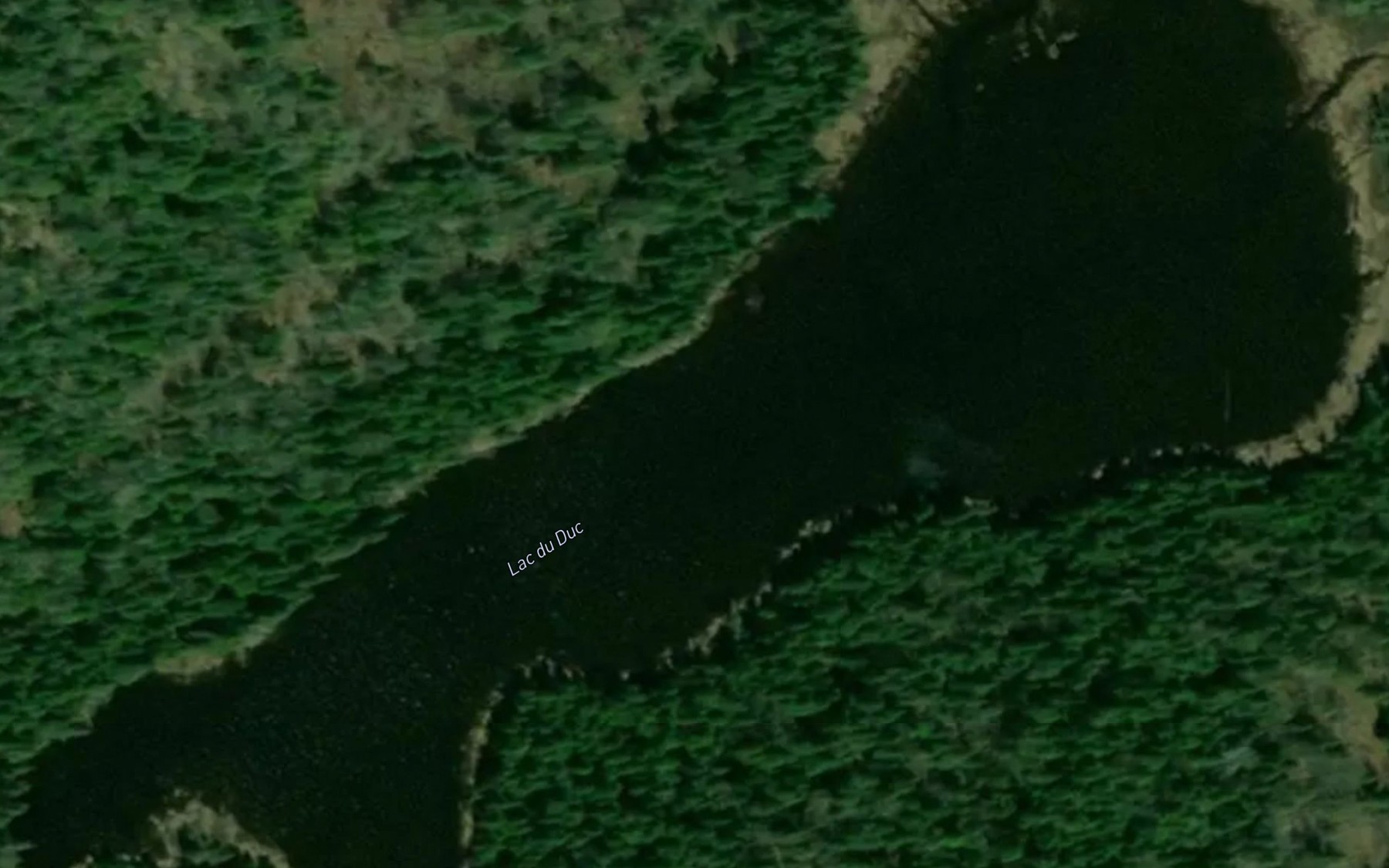 Satellite map of the Lac du Duc