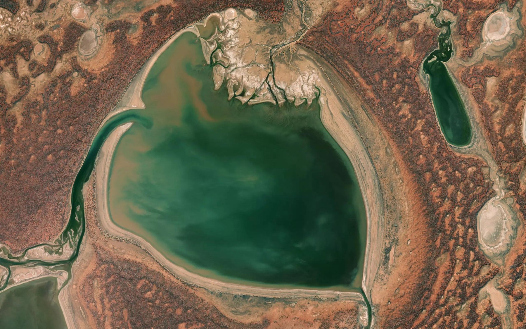 Satellite map of the Lake Gregory