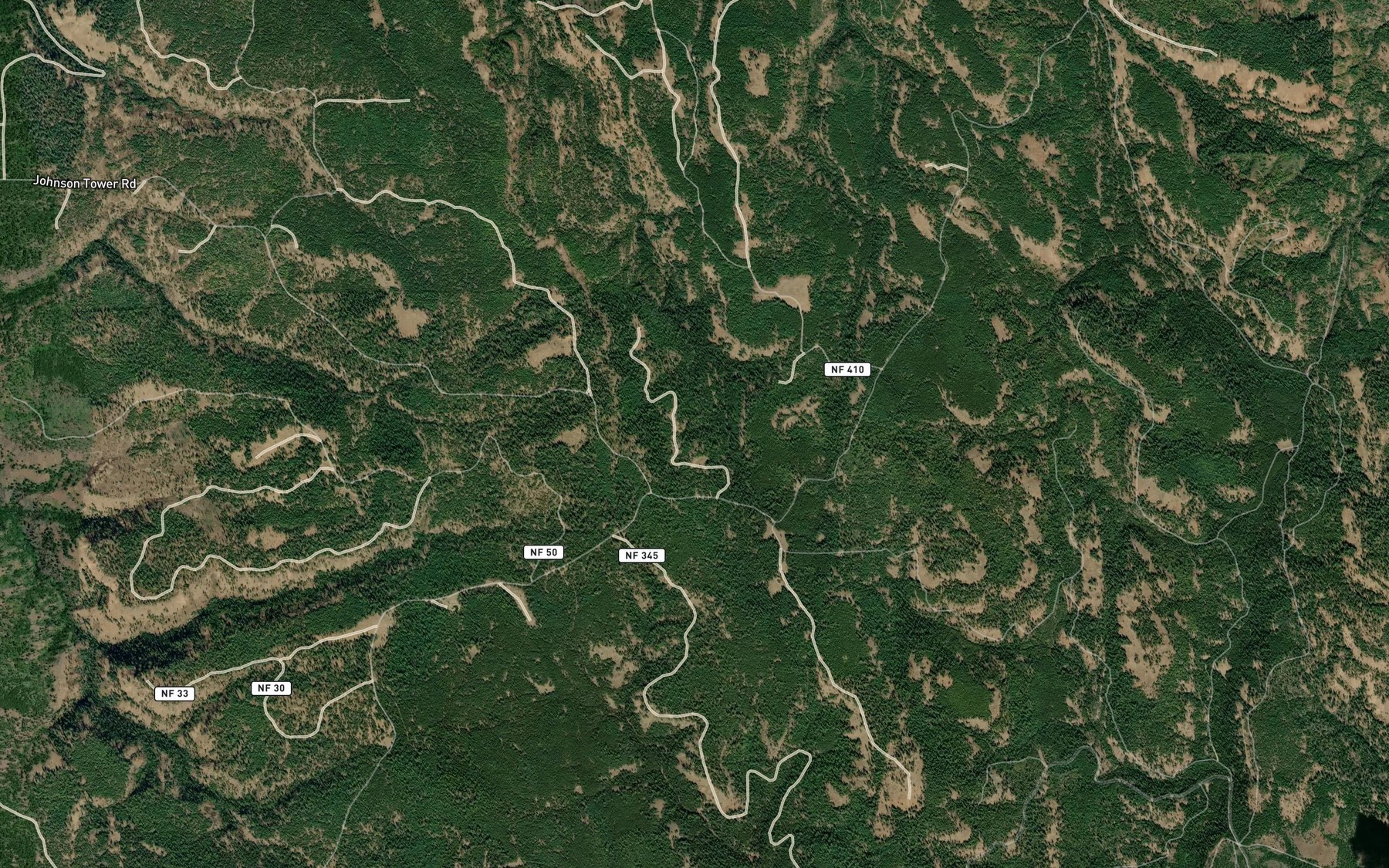 Satellite map of the Snipe Spring