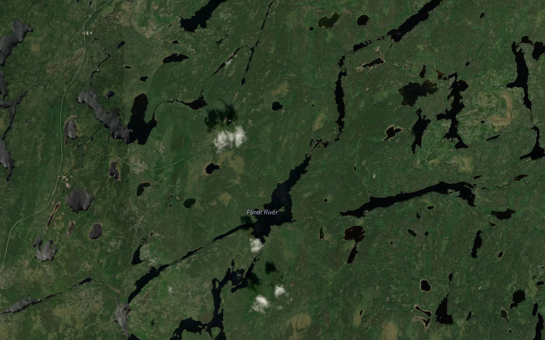 Satellite map of the Painter Creek