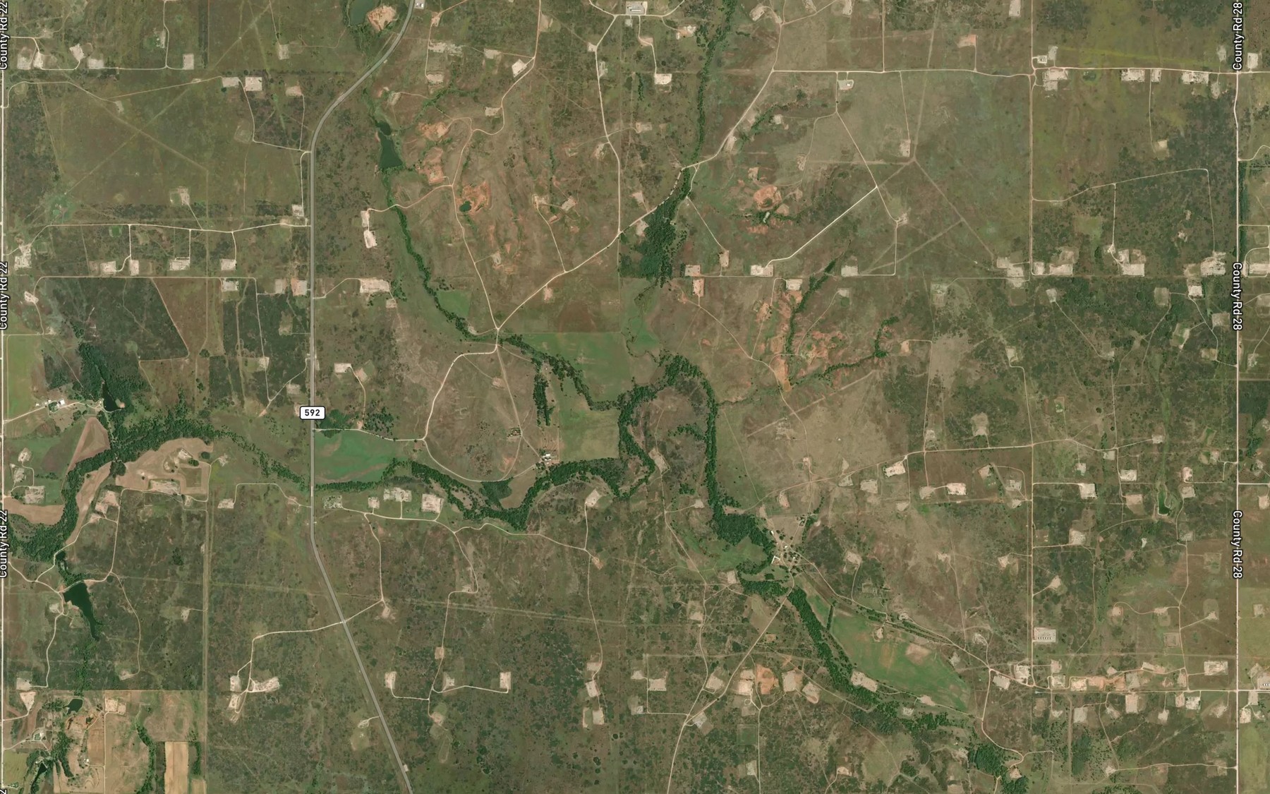 Satellite map of the Williams Creek