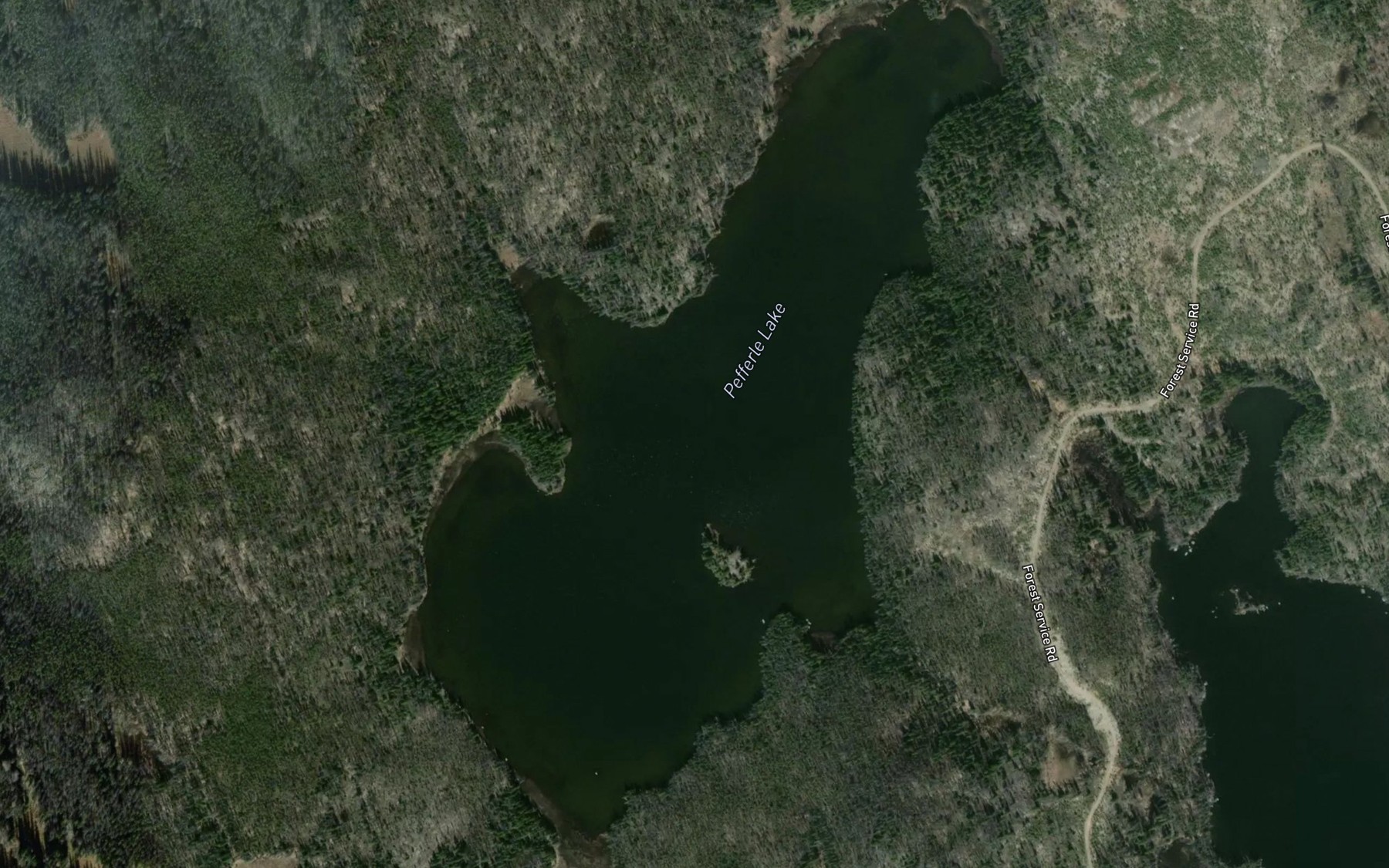 Satellite map of the Pefferle Lake