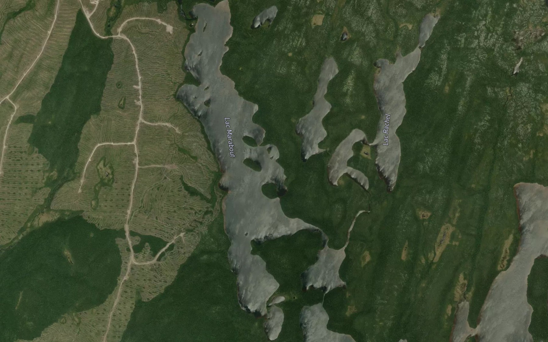 Satellite map of the Lac Marabout