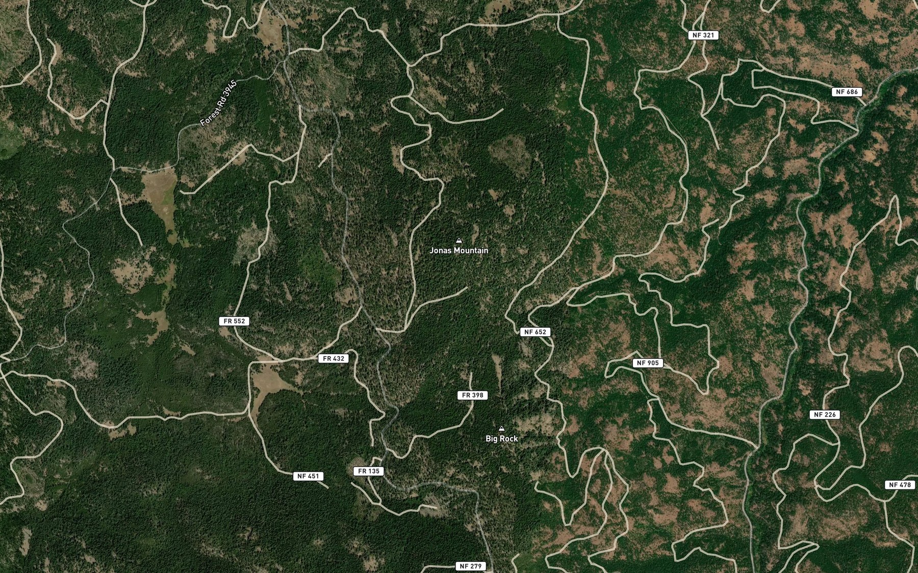 Satellite map of the Buck Spring