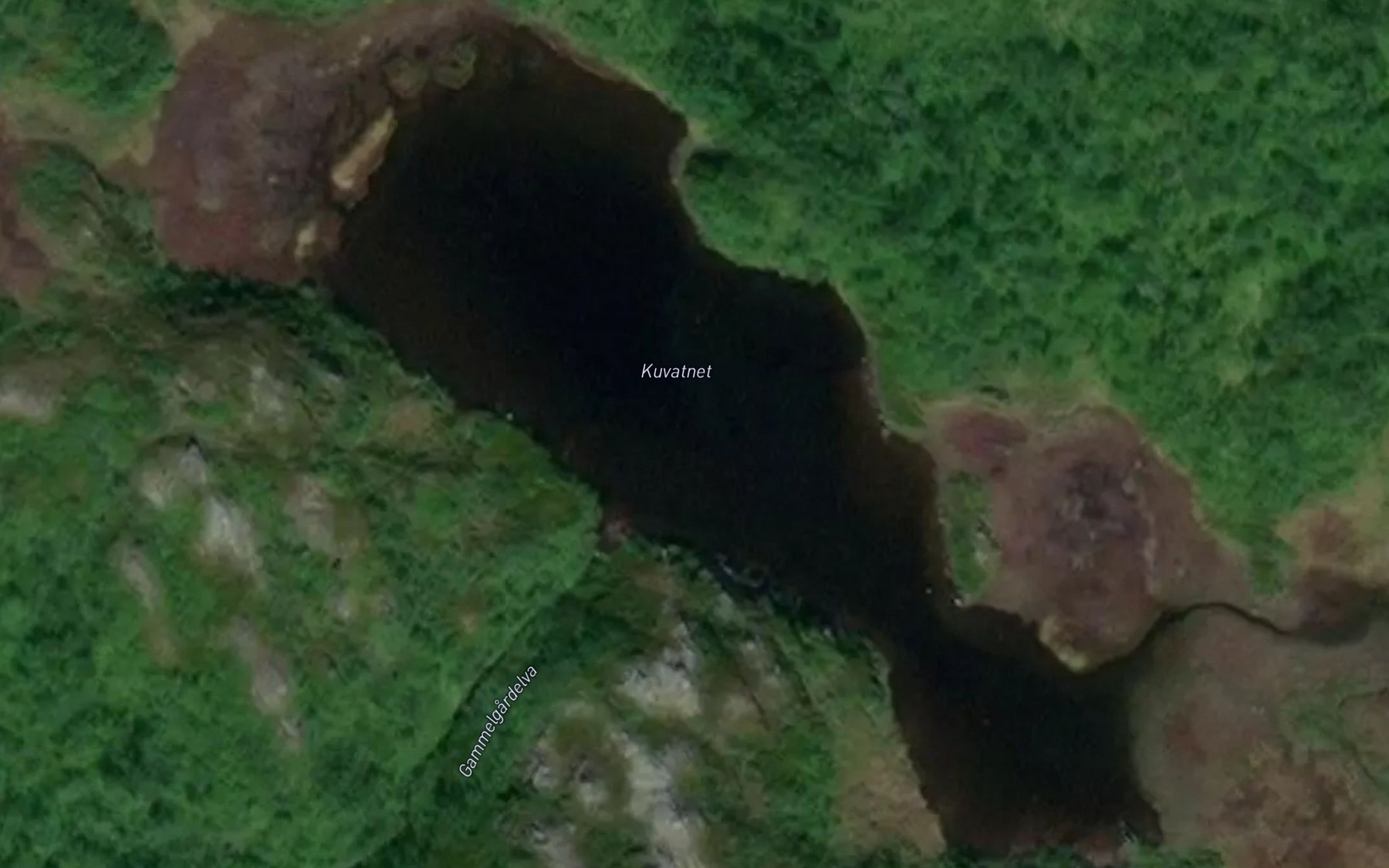 Satellite map of the Kuvatnet