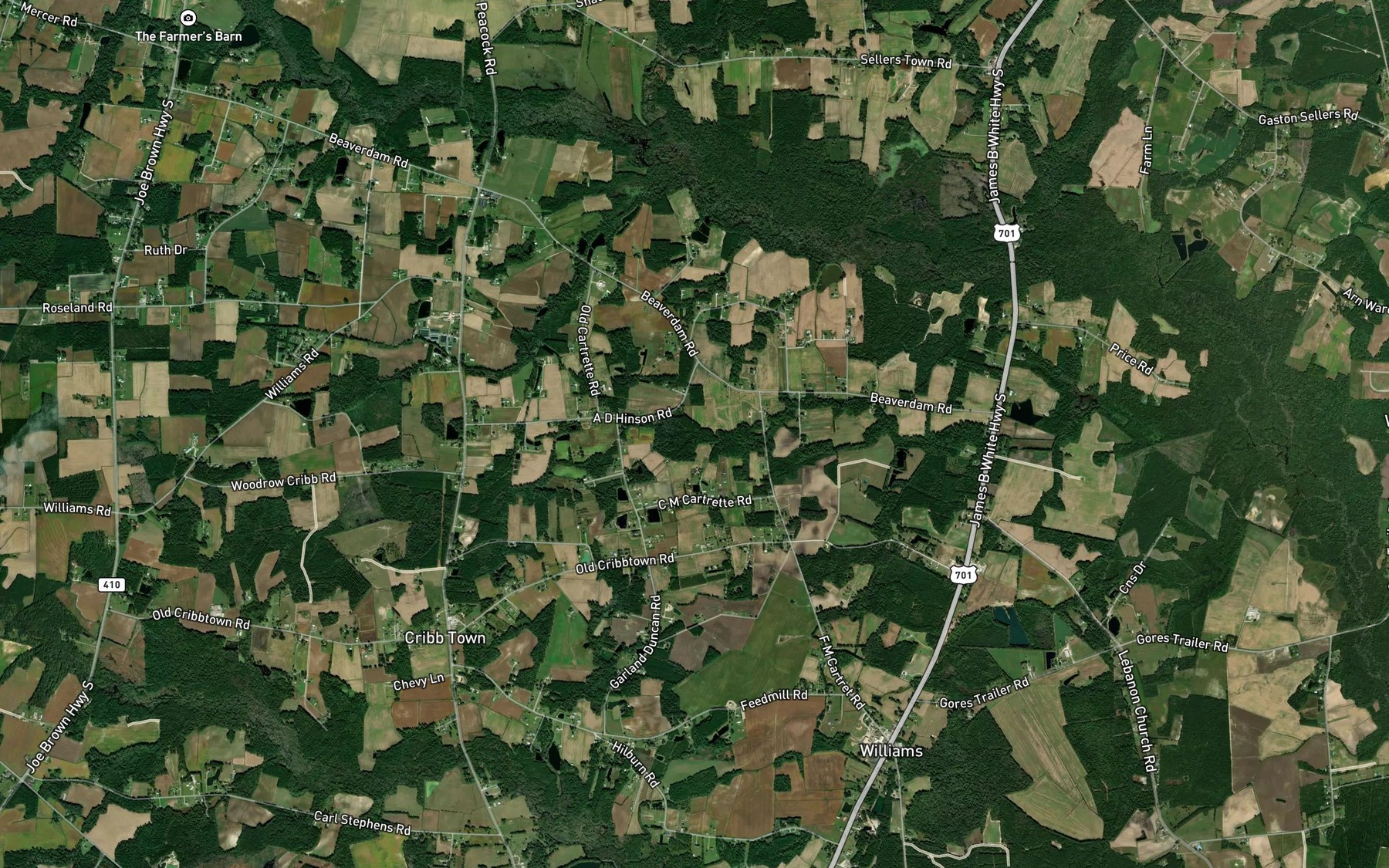 Satellite map of the Greenhouse Bay