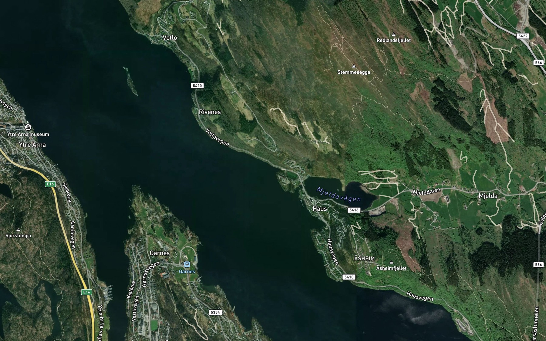 Satellite map of the Eidsviki