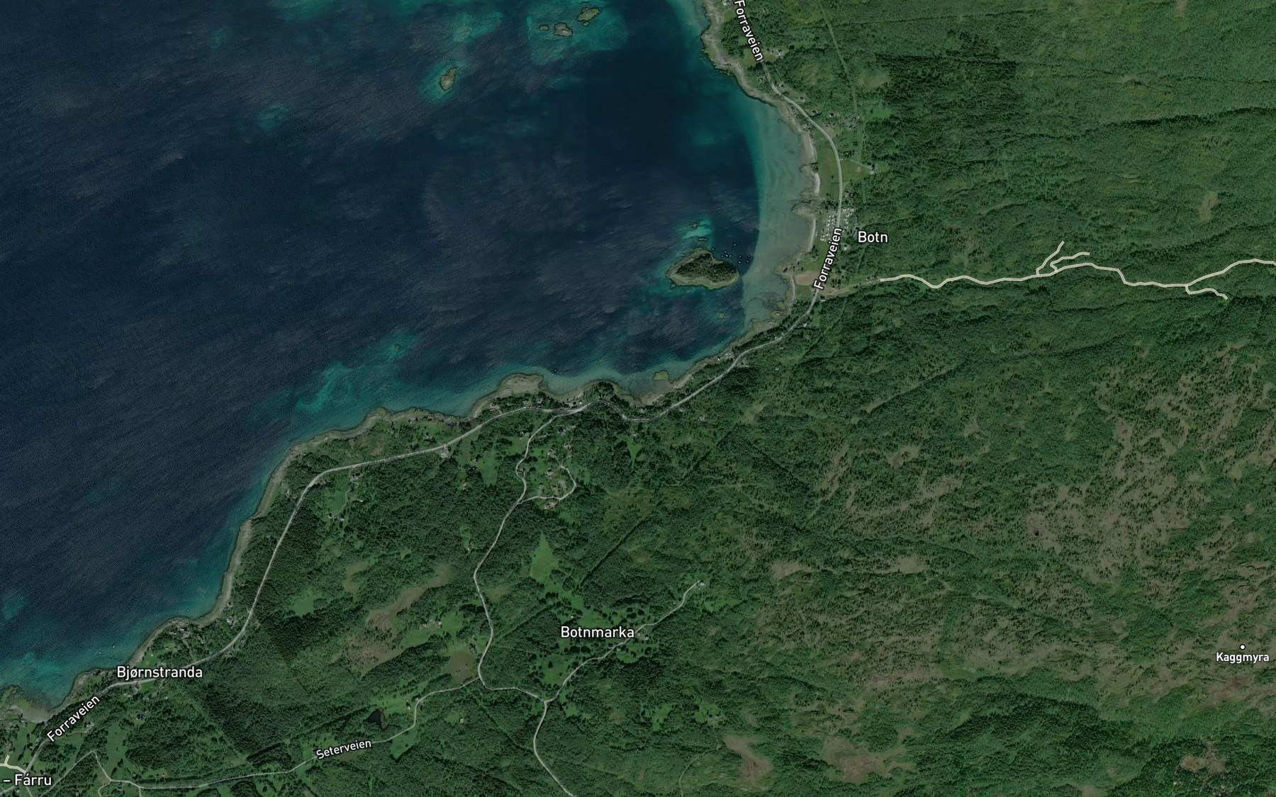 Satellite map of the Lillebotn
